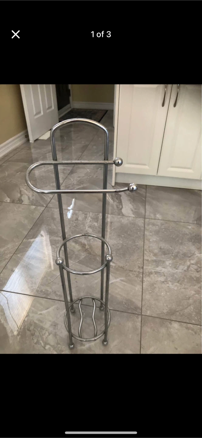 Metal Toilet Paper Holder and Stand