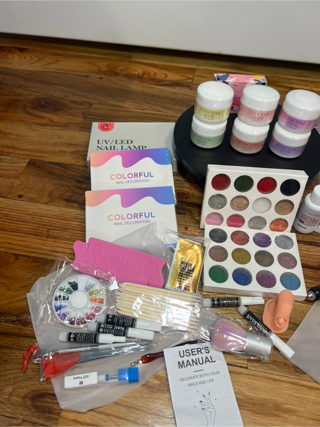 Nail Art Kit with UV LED Lamp and Acrylic Powders - photo 3