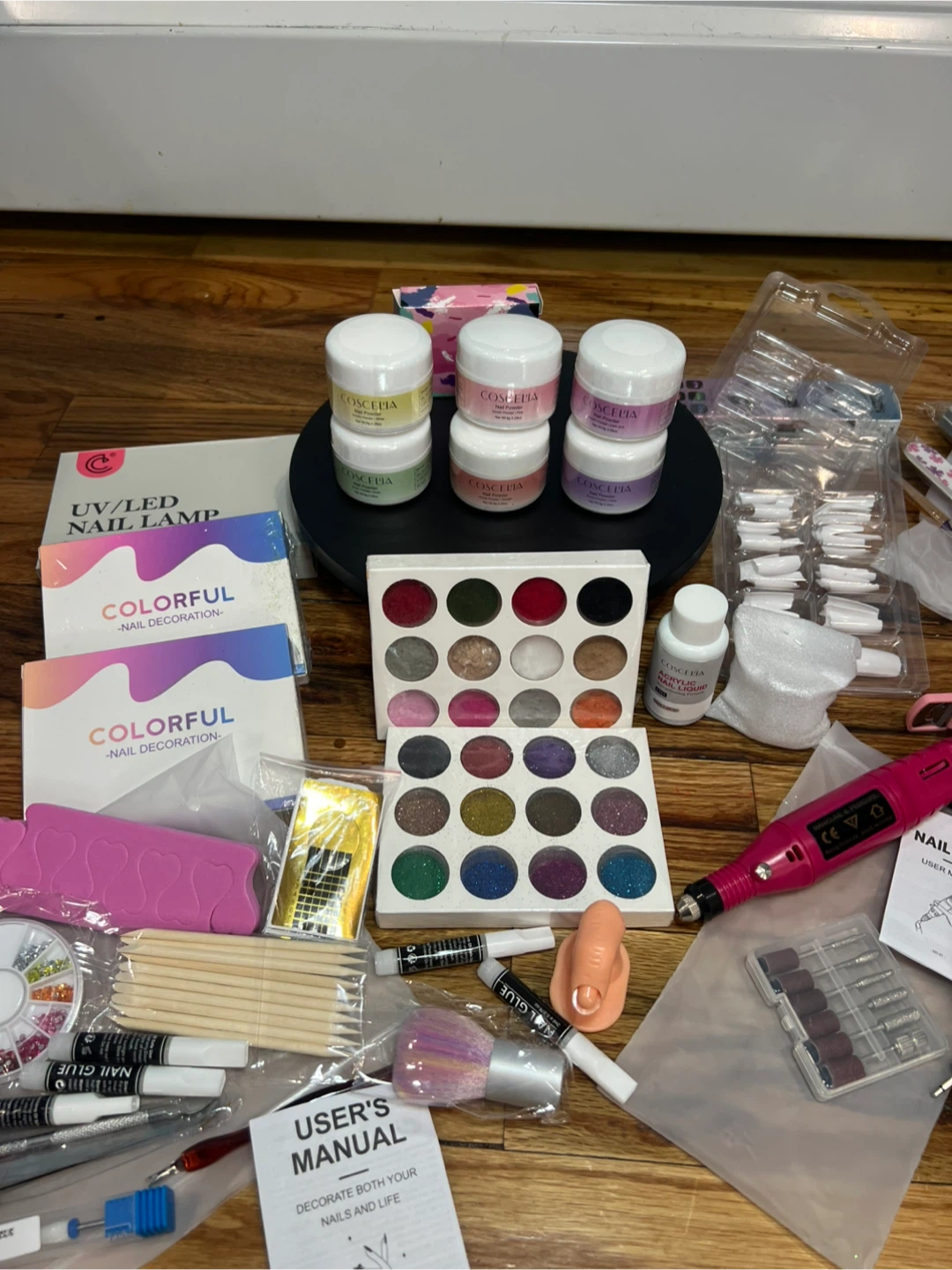 Nail Art Kit with UV LED Lamp and Acrylic Powders - photo 4