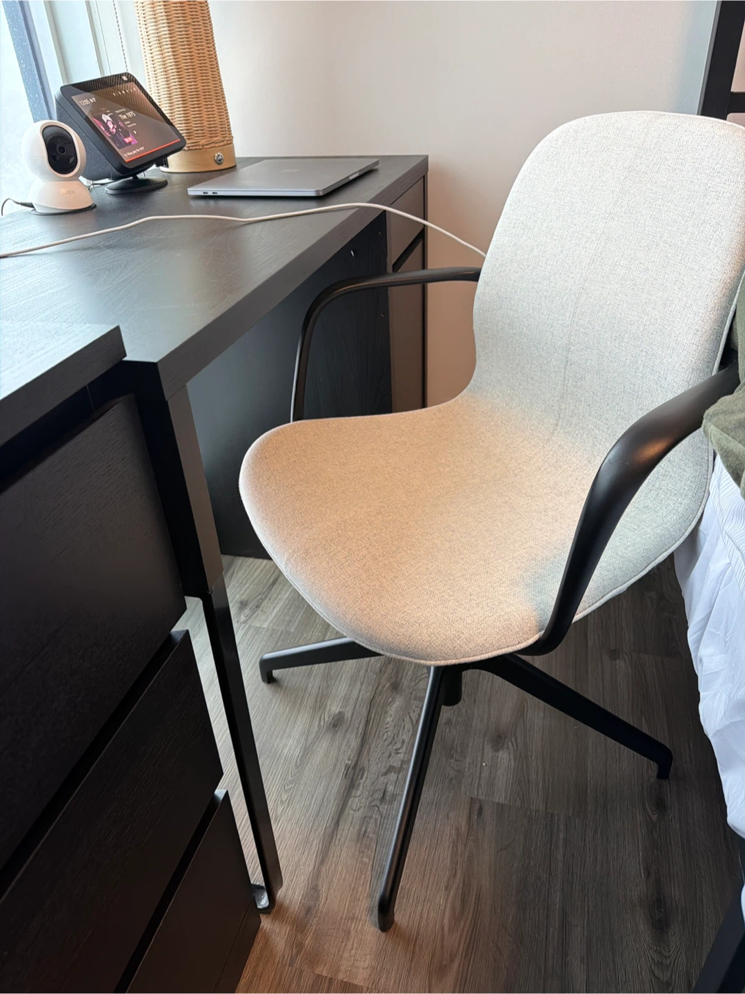IKEA Modern Swivel Office Chair - Light Grey