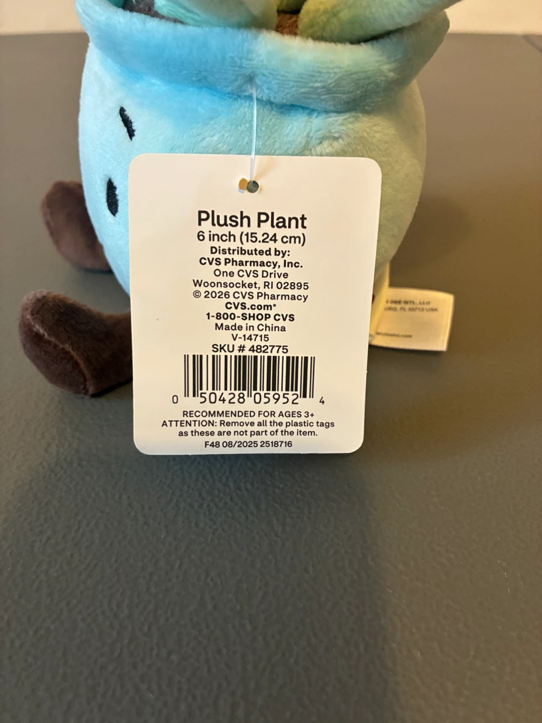 Joyward Plush Succulent Plant Dan Dee 6” Blue Pot 2026 NWT 3+ - photo 5