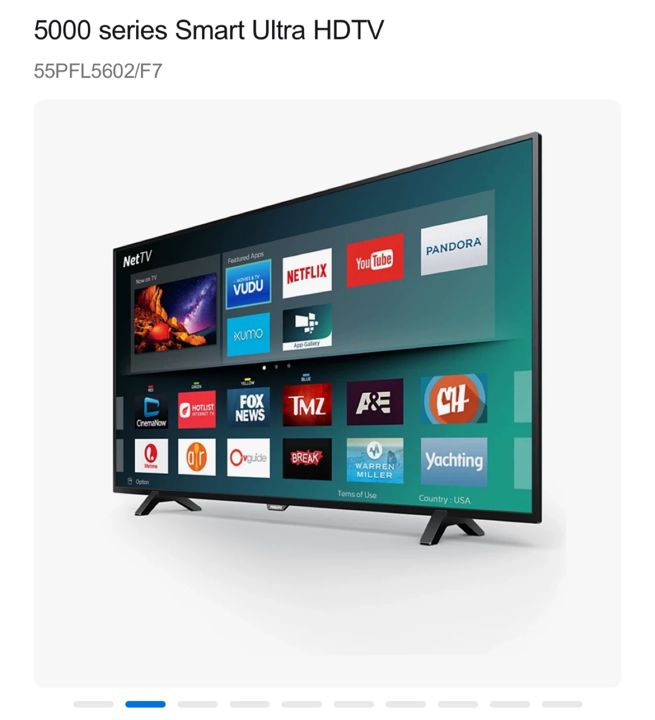 PHILLIPS 55” Smart 4K UltraHDTV | 5000 Series