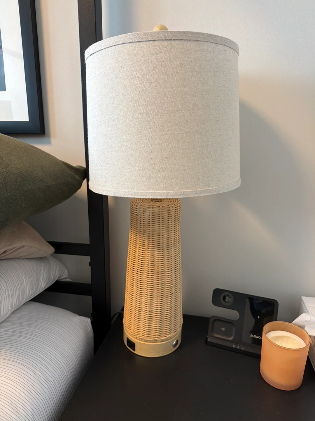 2 Wicker Table Lamps - photo 2