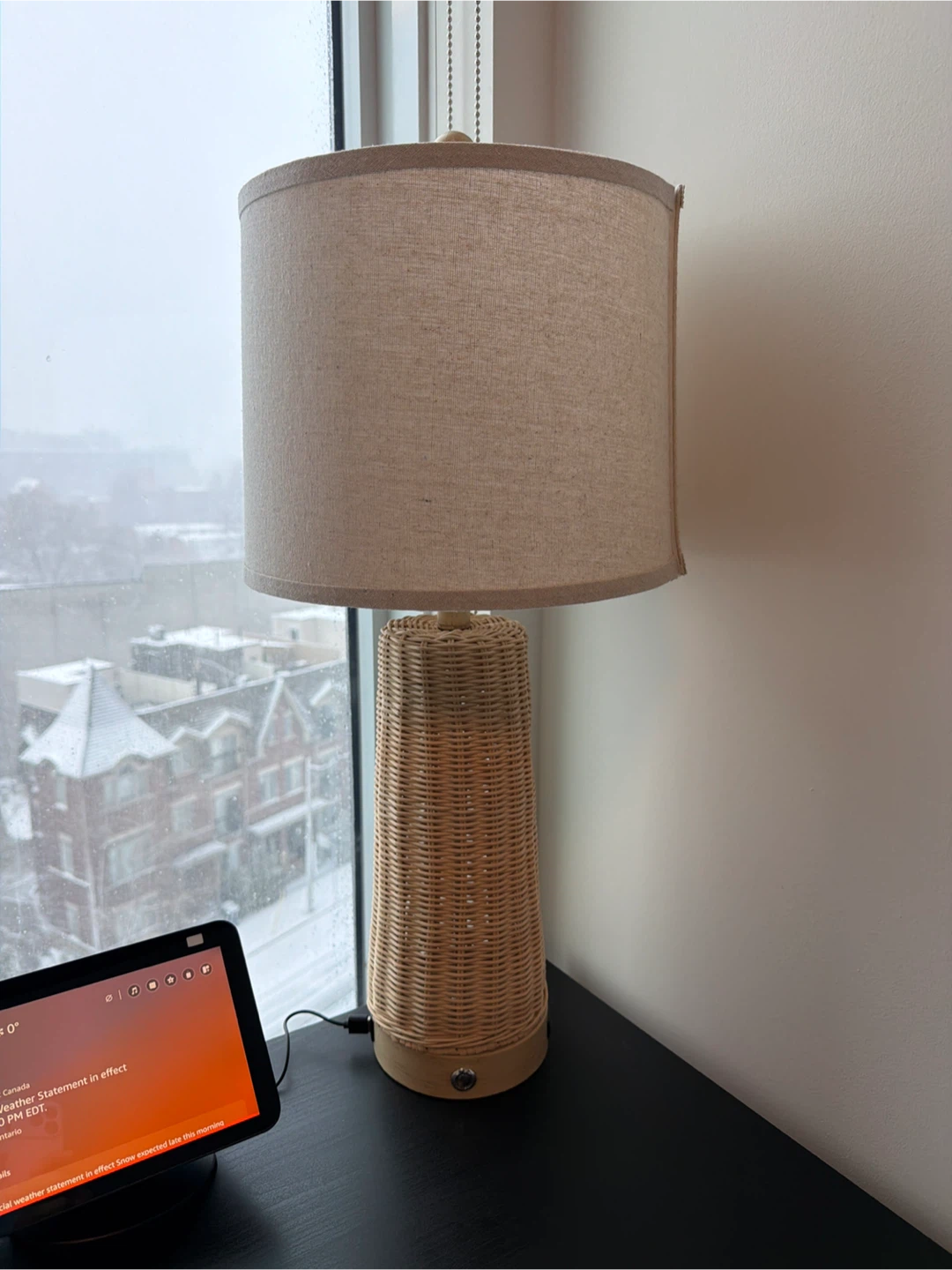 2 Wicker Table Lamps