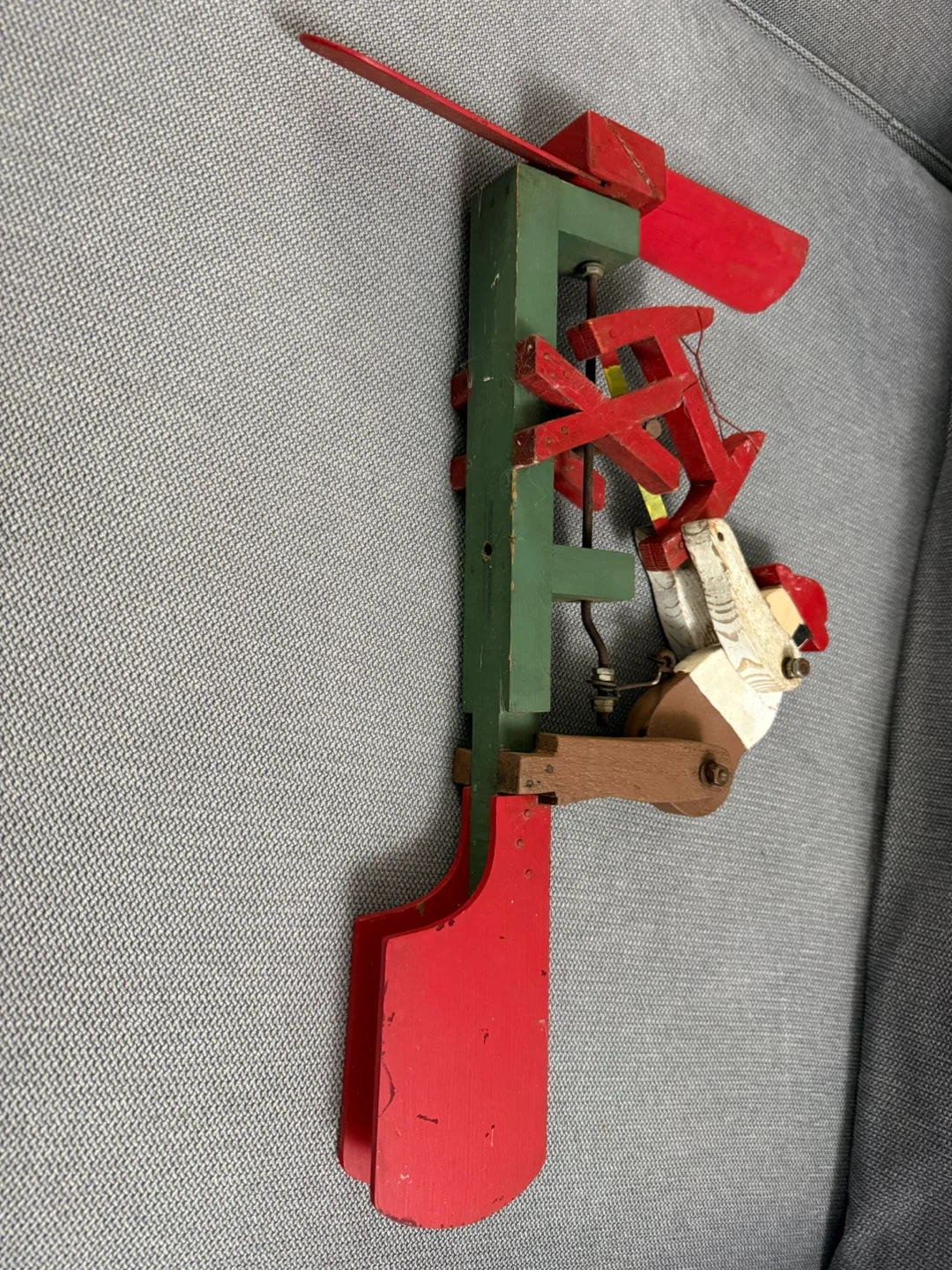 Vintage Folk Art Wooden Whirligig Mechanical Wind Toy - photo 5