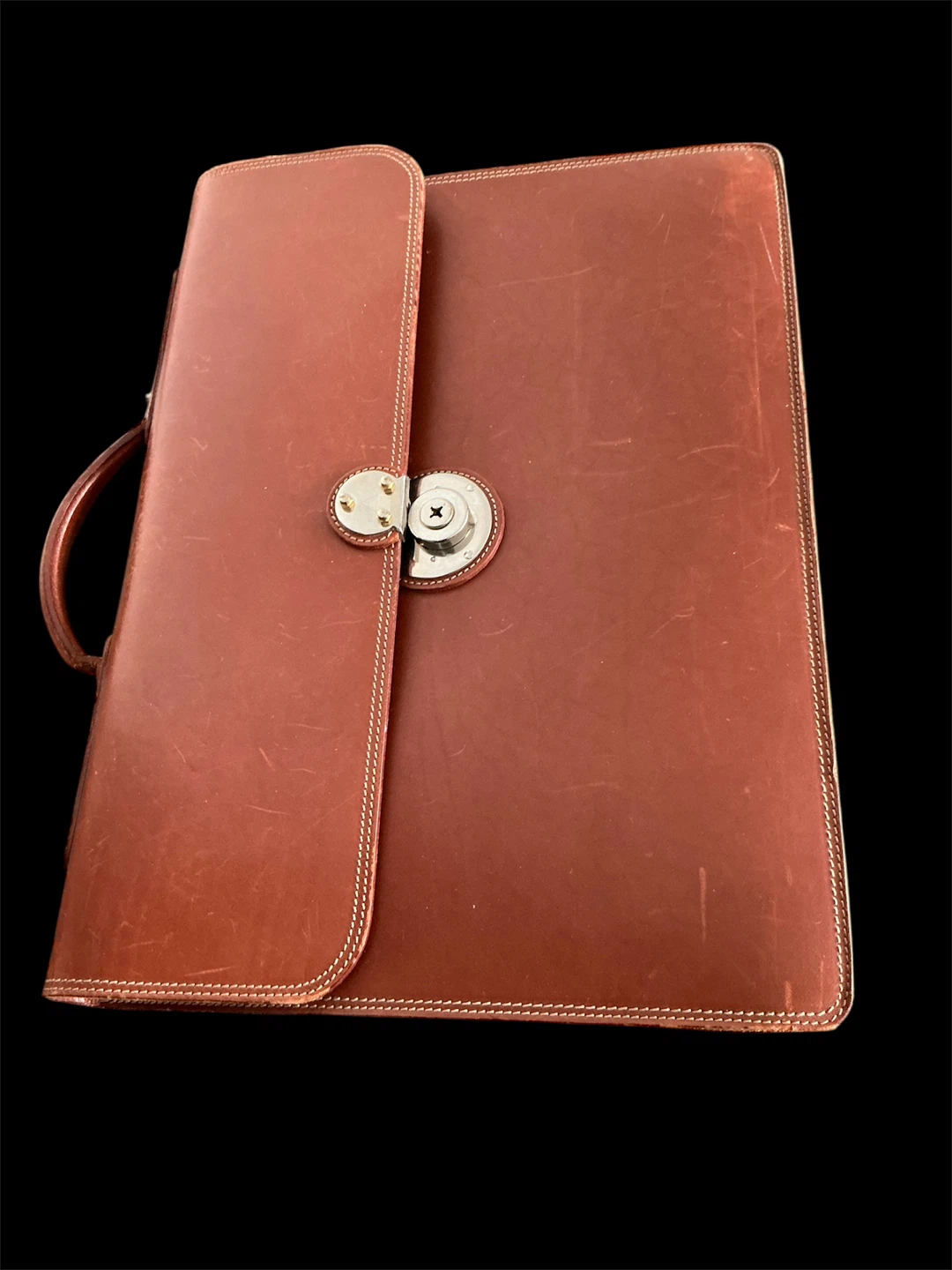 Cuir Royals Vintage Brown Leather Briefcase - photo 2