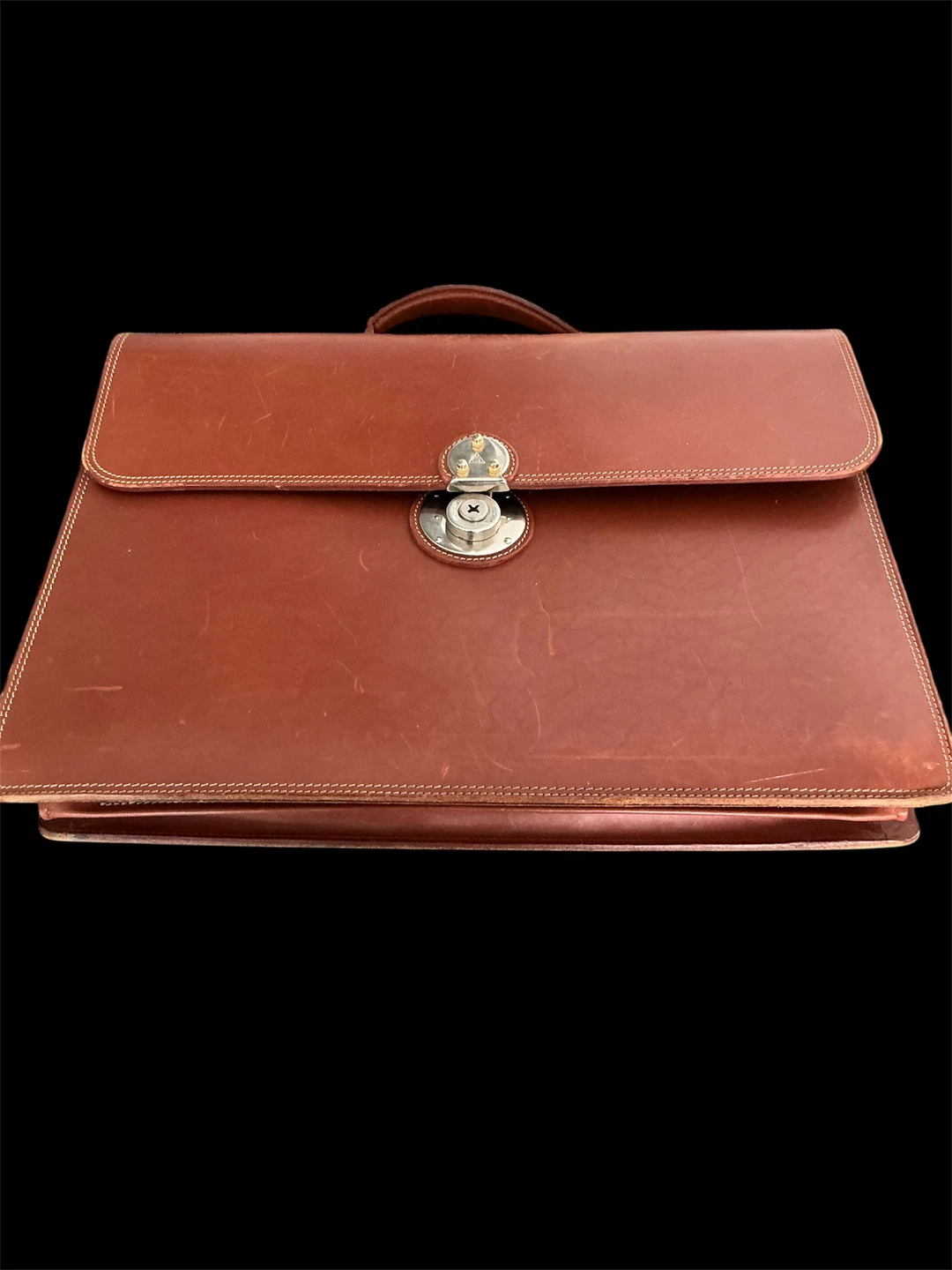 Cuir Royals Vintage Brown Leather Briefcase