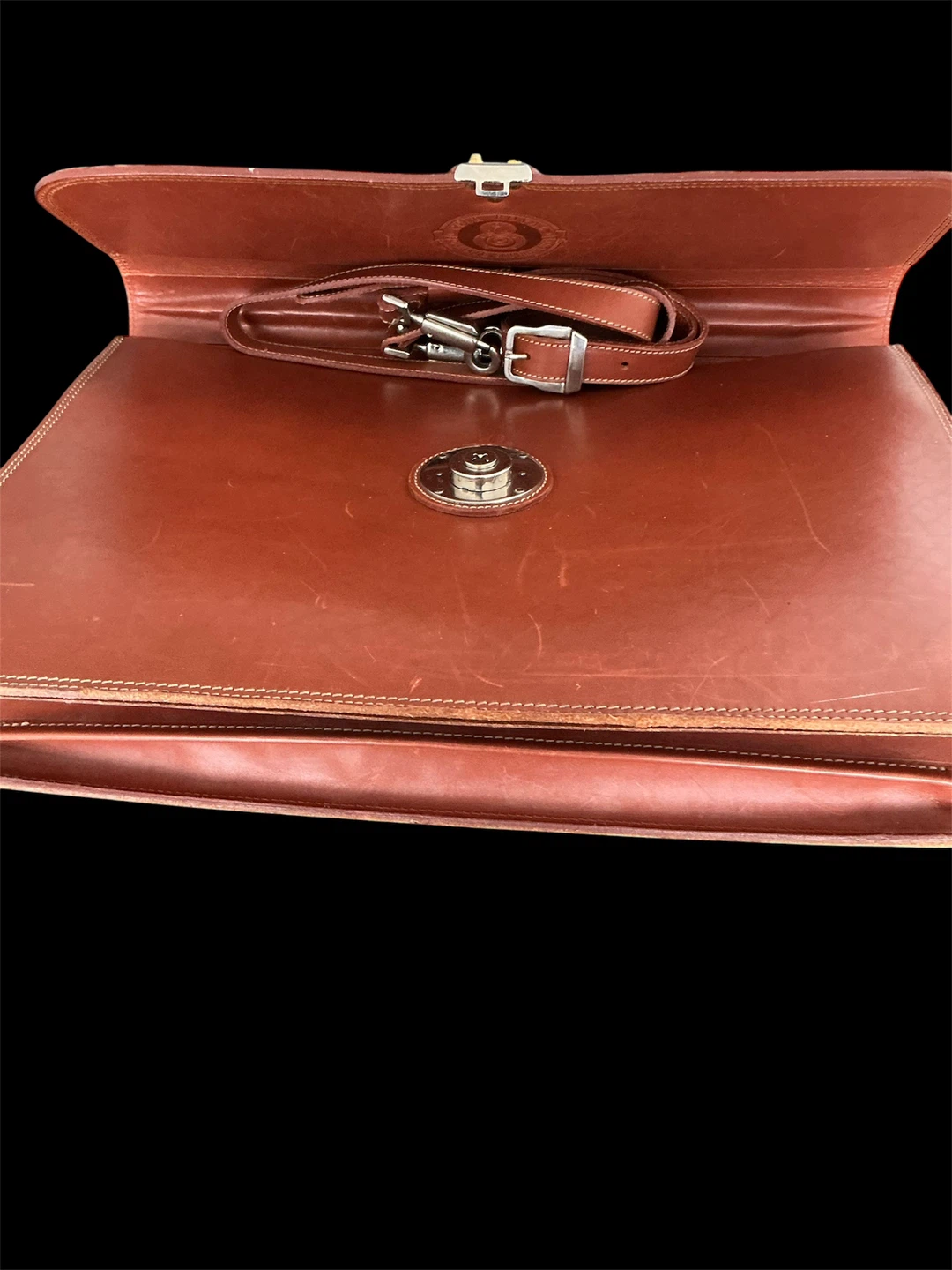 Cuir Royals Vintage Brown Leather Briefcase - photo 5