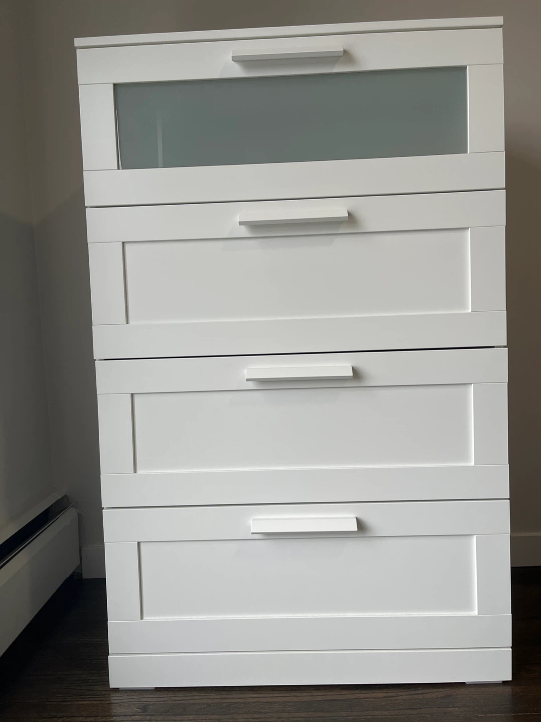 White 4-Drawer Dresser BRIMNES