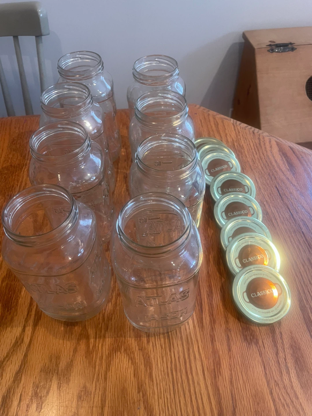 Atlas Mason Jars with Lids