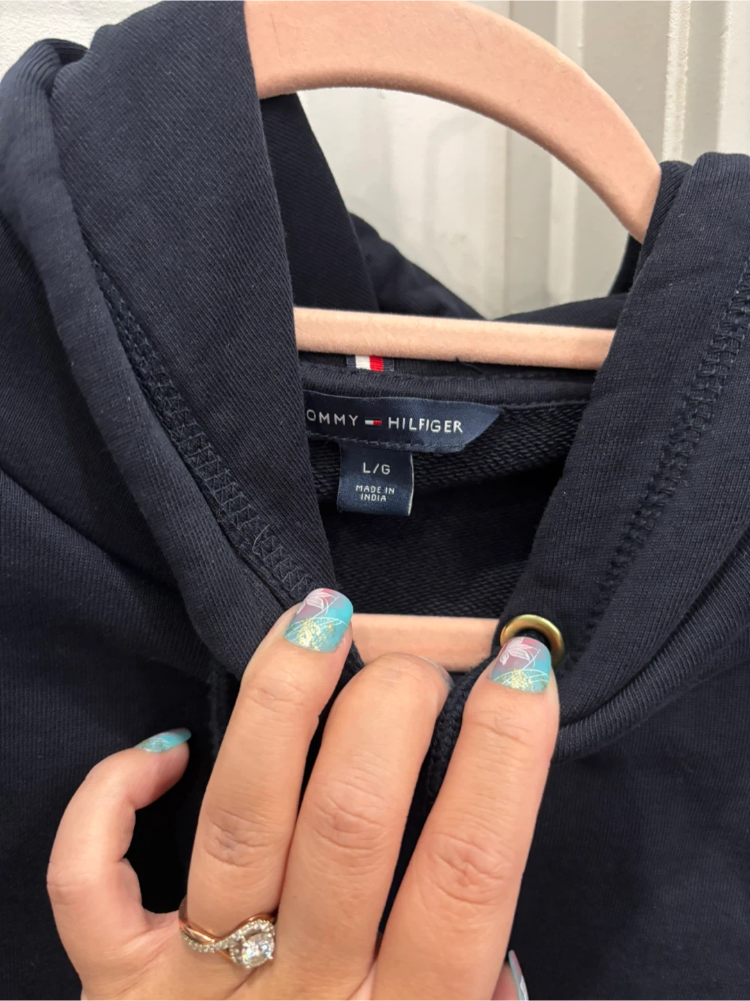 Tommy Hilfiger Navy Blue Hoodie - Size L/G - photo 3