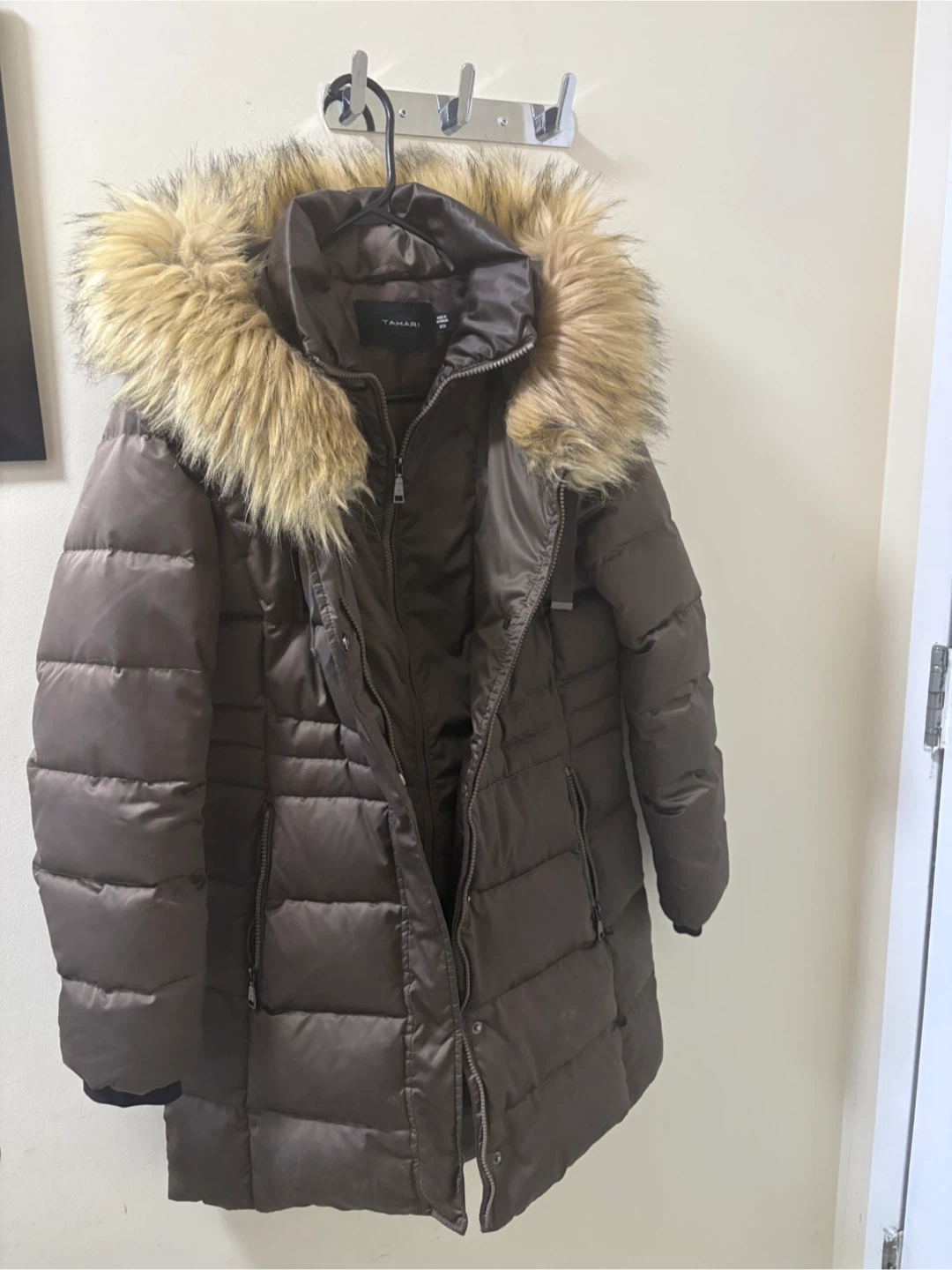 Tahari Women's Puffer Coat with Fur Hood - photo 4