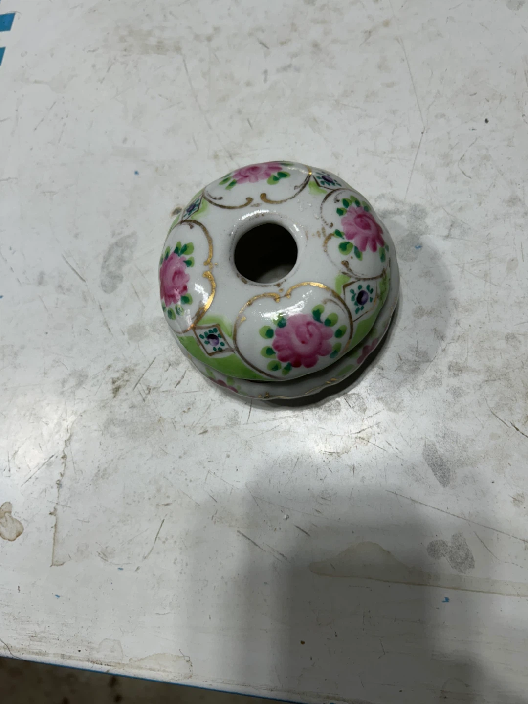 Vintage Floral Ceramic Trinket Dish