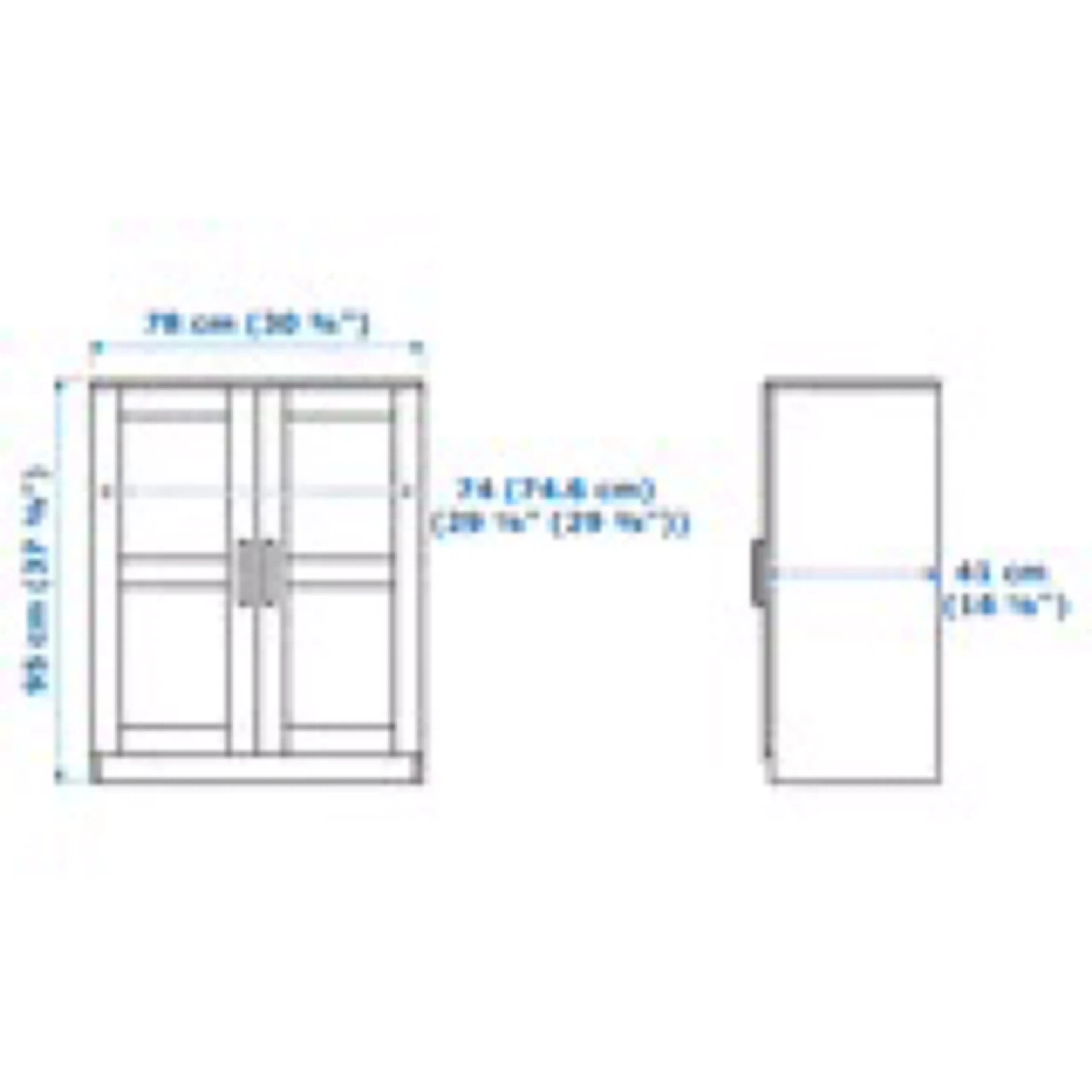 White Double Door Cabinet BRIMNES - photo 2