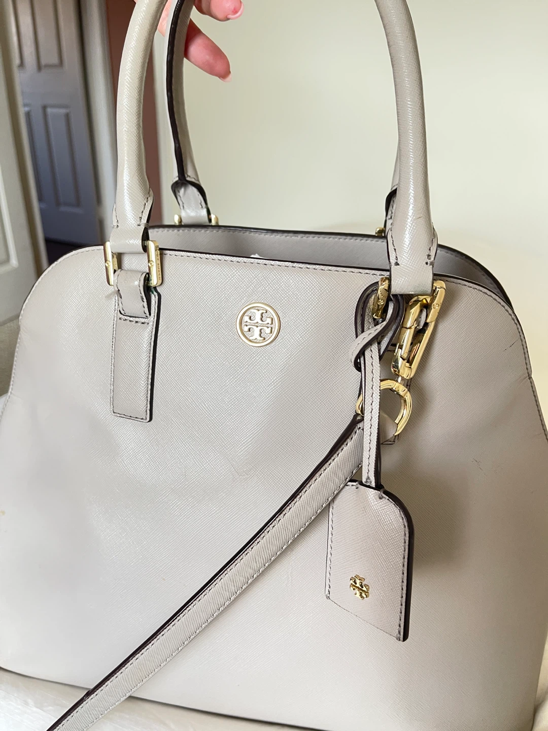 Tory Burch Grey Leather Satchel Handbag - photo 2