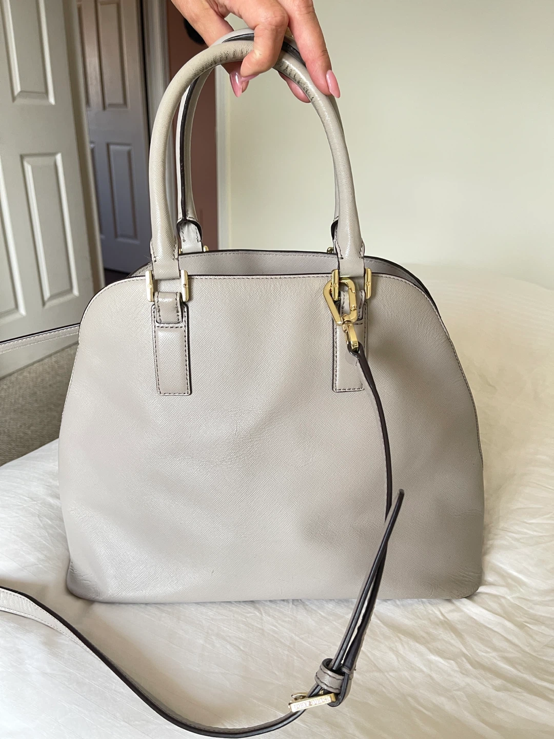 Tory Burch Grey Leather Satchel Handbag - photo 3