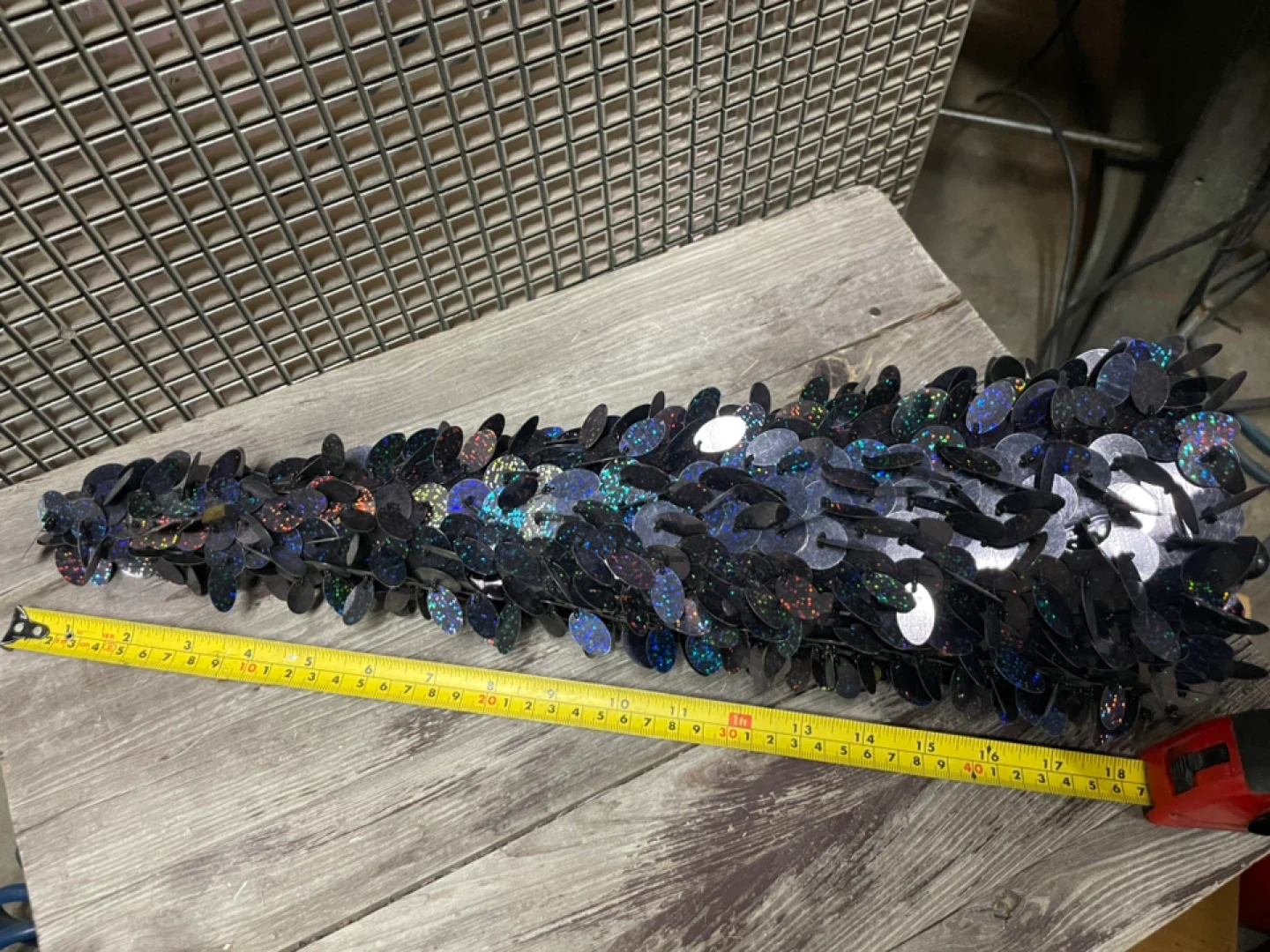 Black Sequin Cone Tree Decoration - photo 2