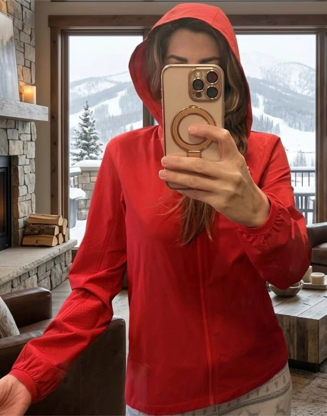Under Armour Red Hooded Running Jacket
