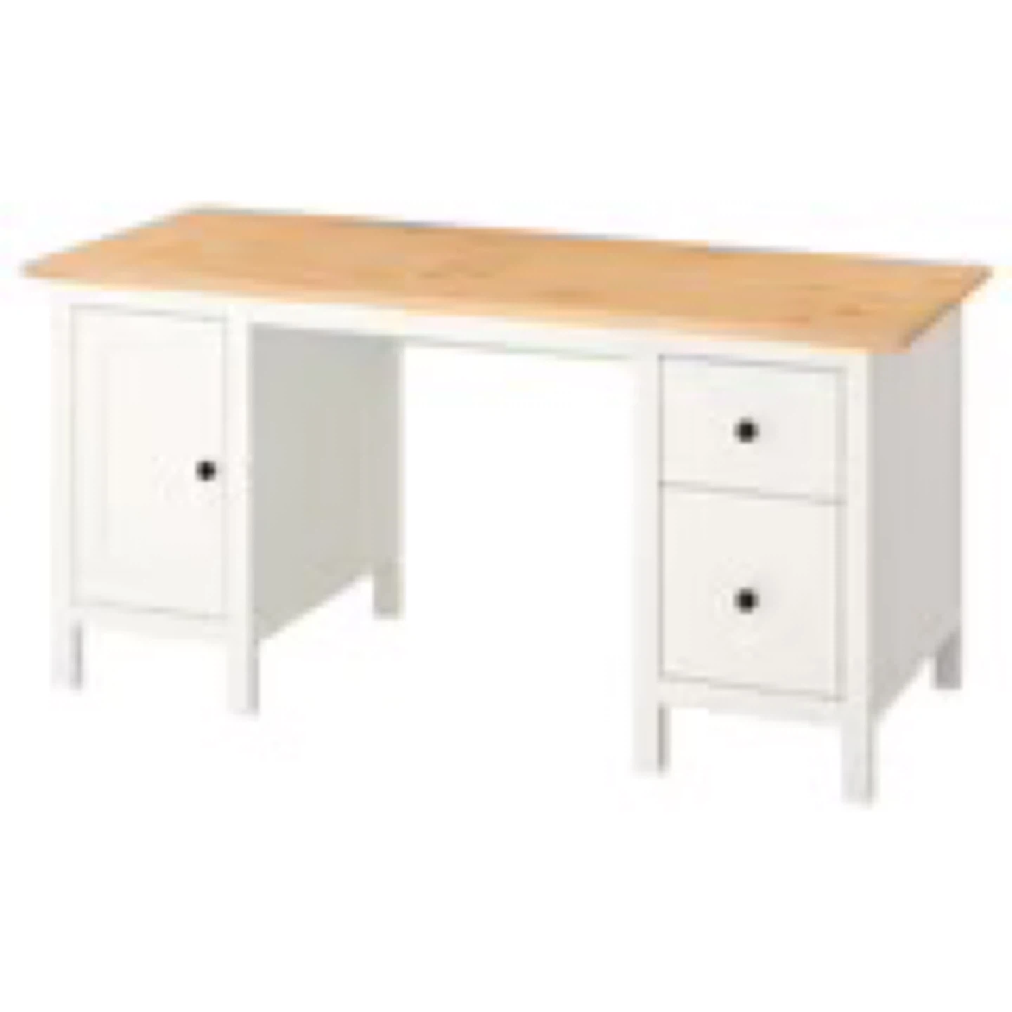 IKEA HEMNES Desk with 2 Drawers and Cabinet