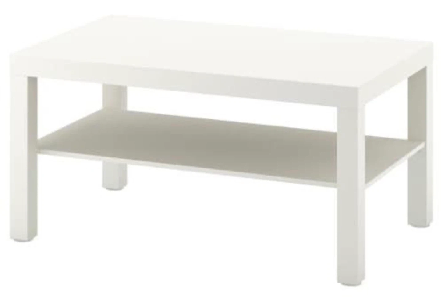 IKEA White Coffee Table with Shelf