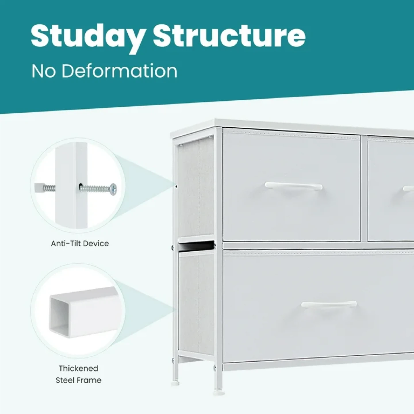 White Dresser with 5 Drawers - Brand new in the box 📦 - photo 4