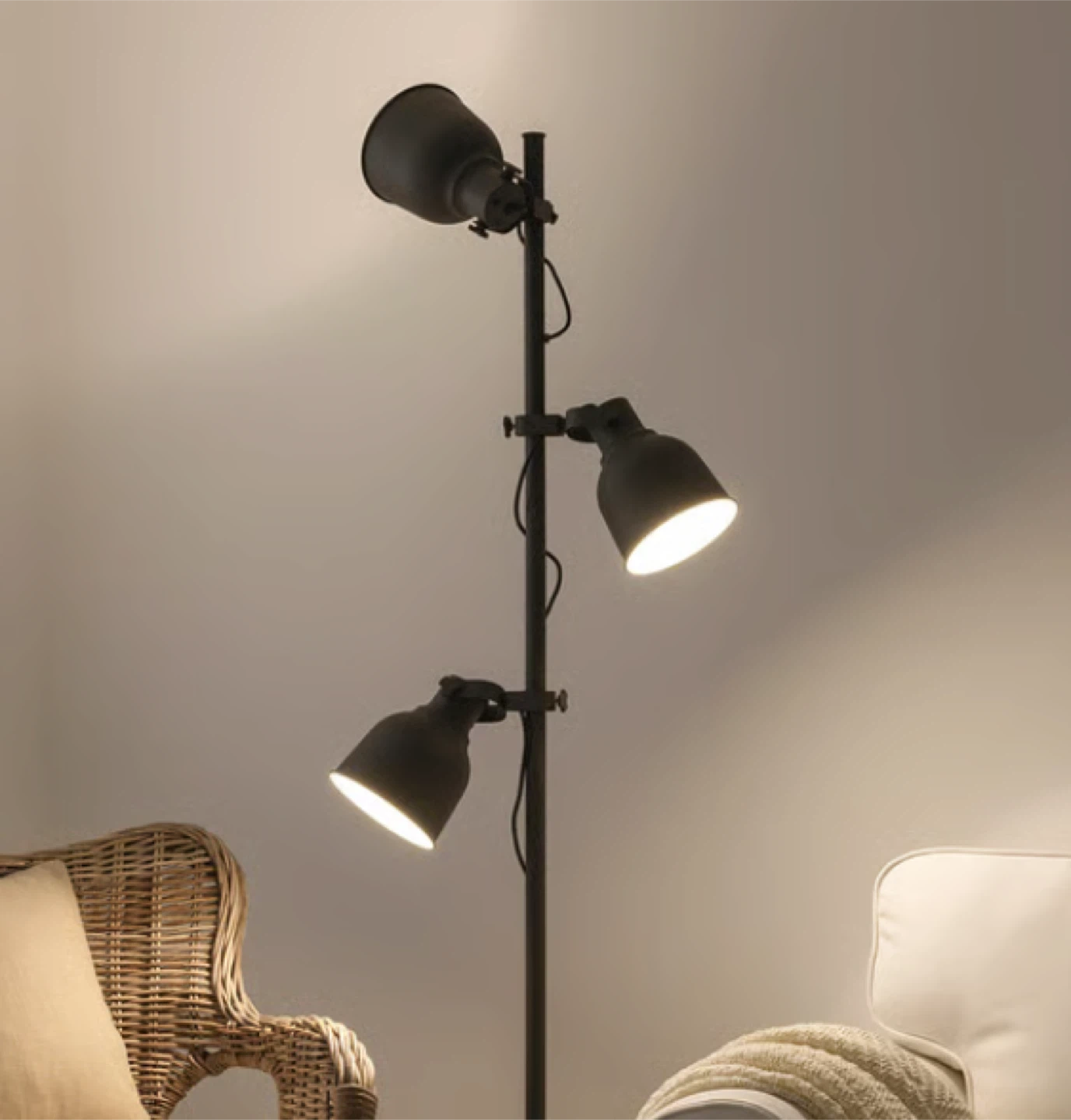 Dark Grey 3-Head Floor Lamp - photo 3
