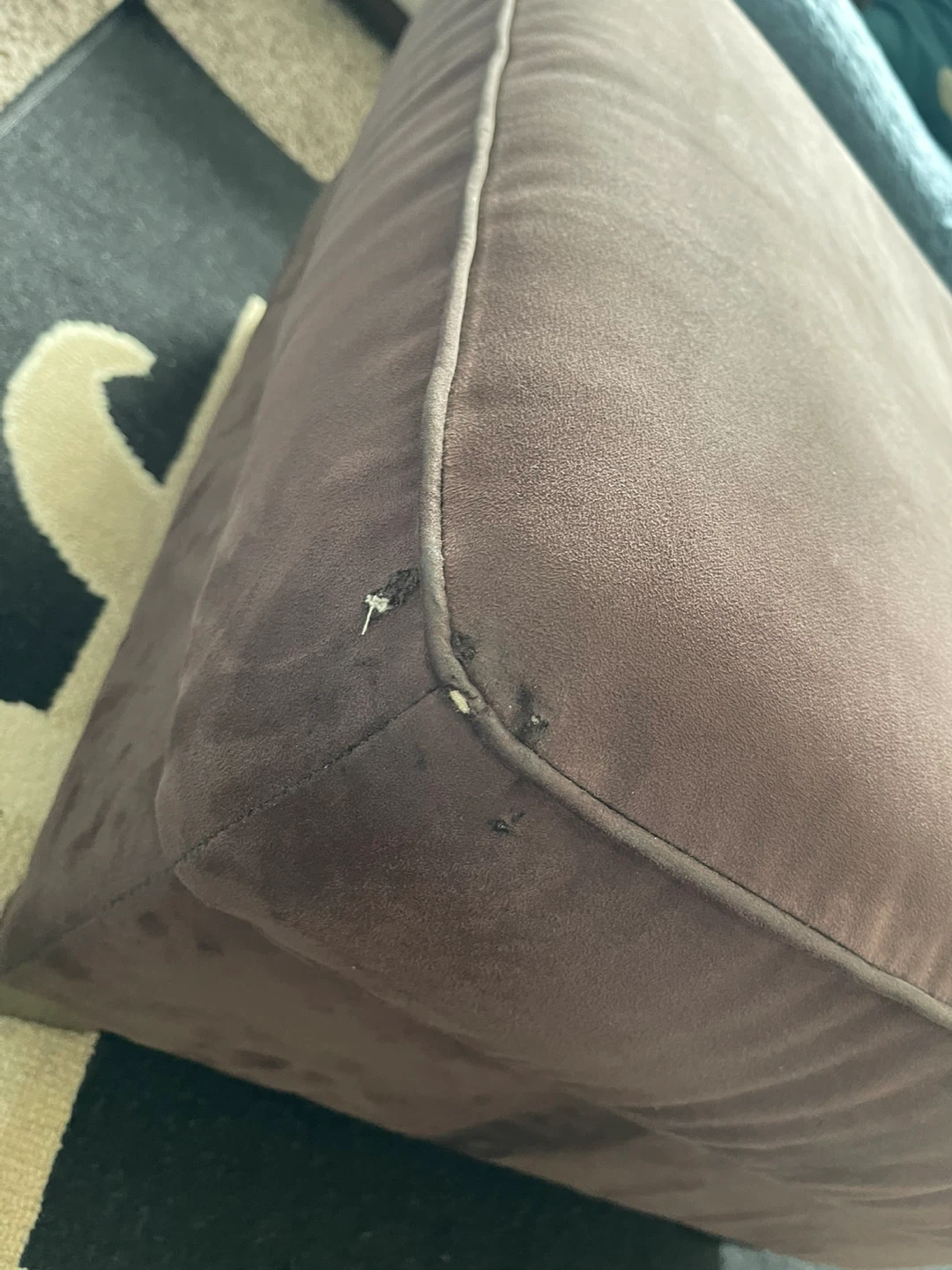 Brown Fabric Ottoman Footrest - photo 5