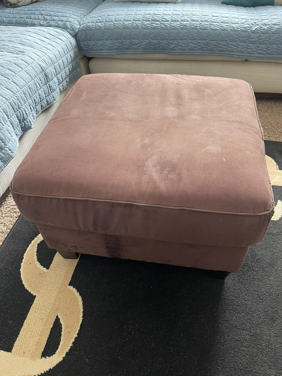 Brown Fabric Ottoman Footrest - photo 3