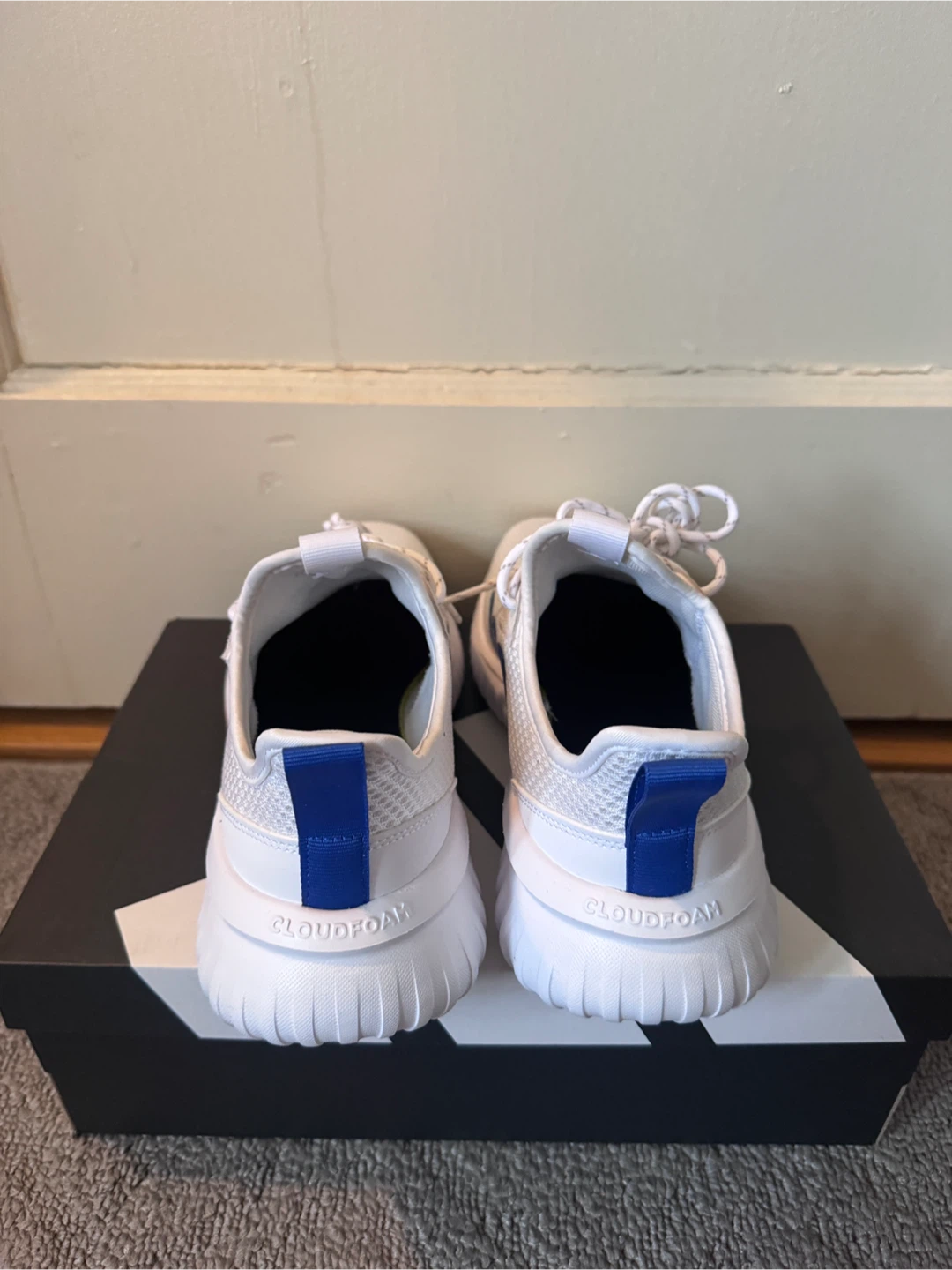 Adidas Cloudfoam Athletic Shoes White Blue - photo 4