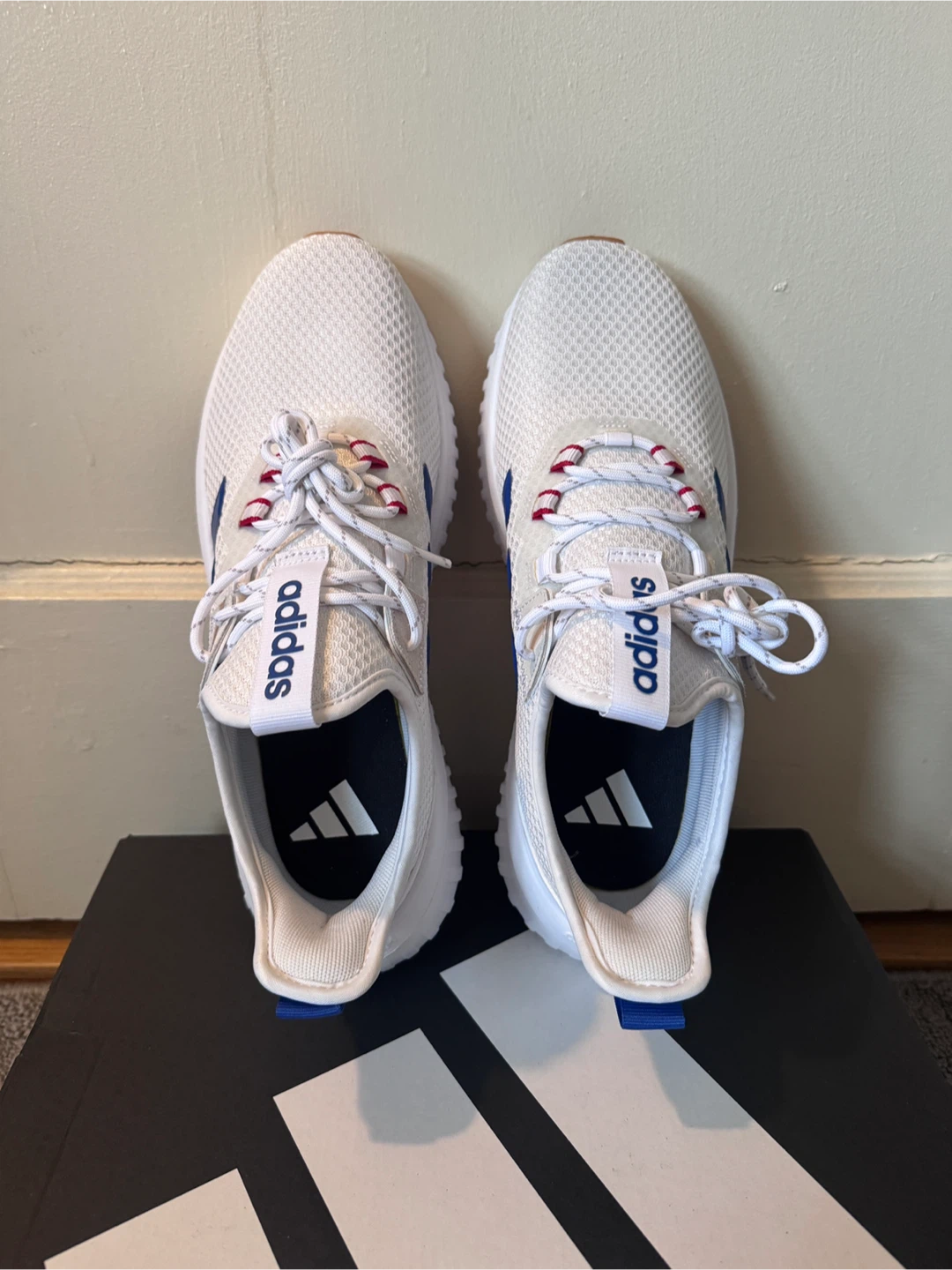 Adidas Cloudfoam Athletic Shoes White Blue - photo 3