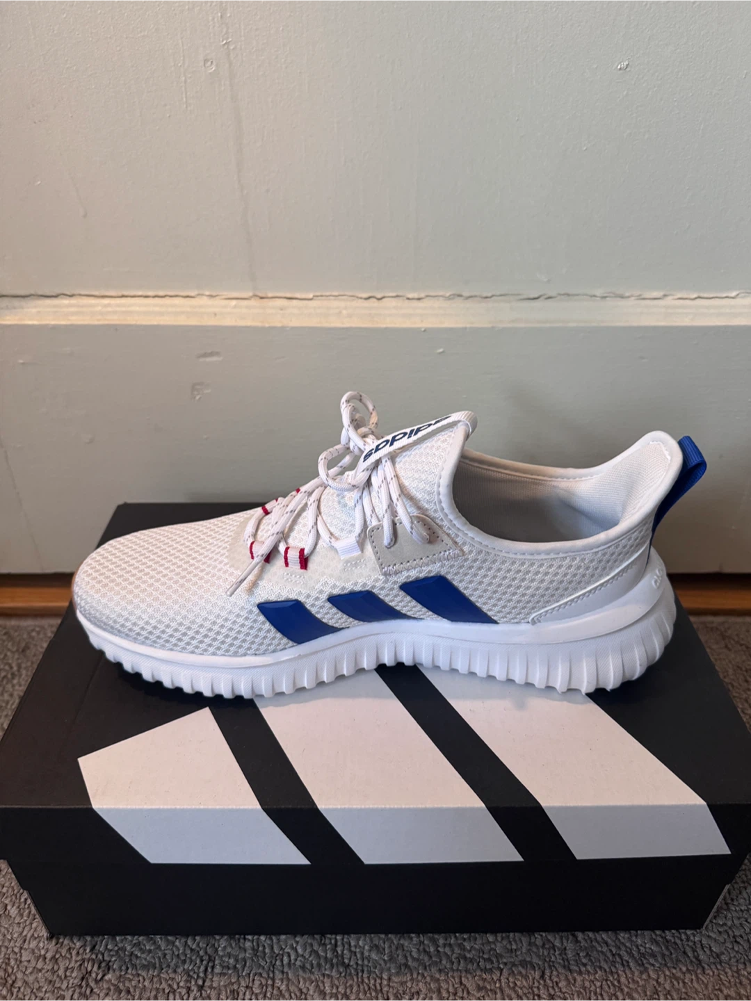 Adidas Cloudfoam Athletic Shoes White Blue - photo 2