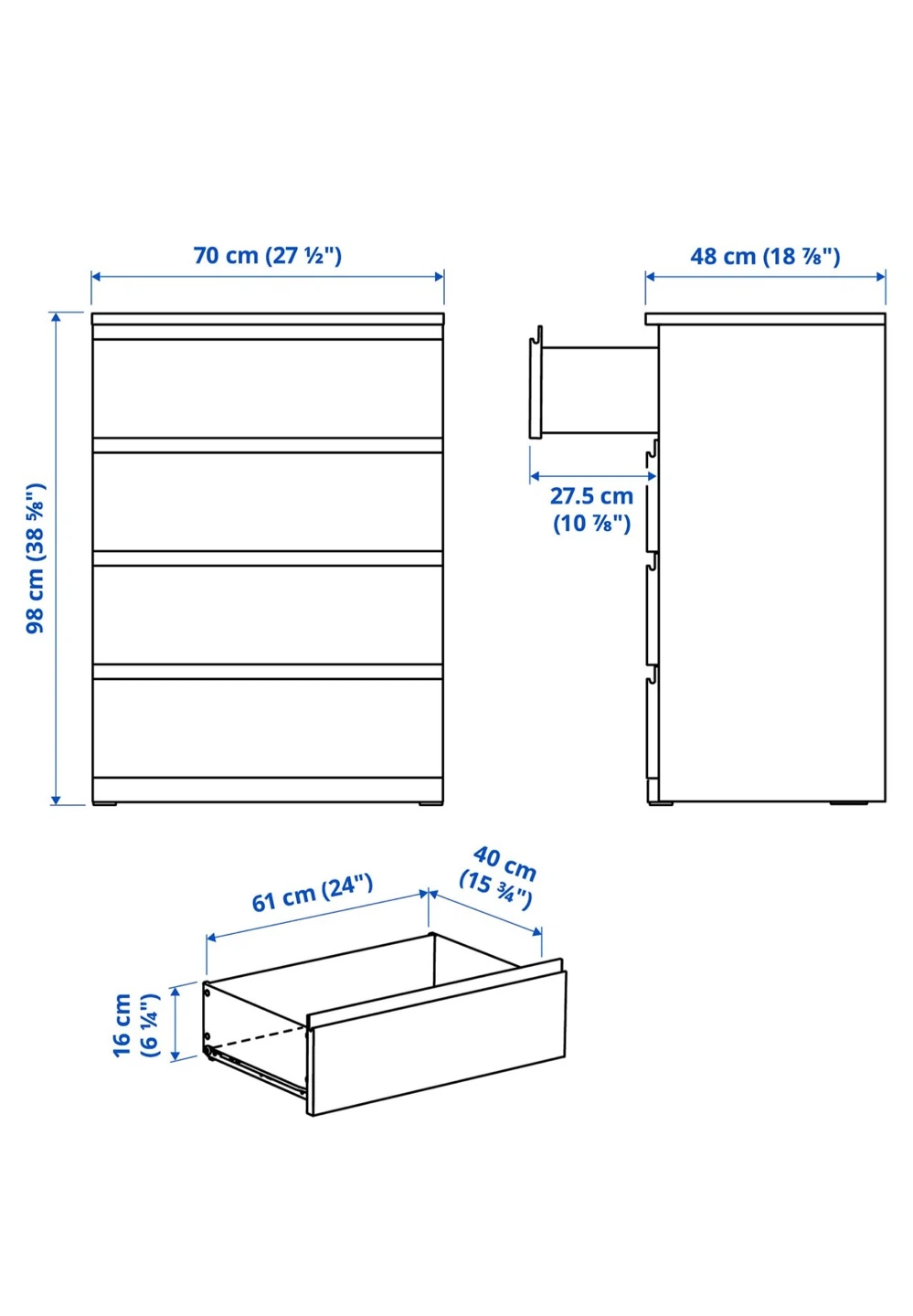 IKEA STORKLINTA 4-Drawer Chest/Dresser - photo 3