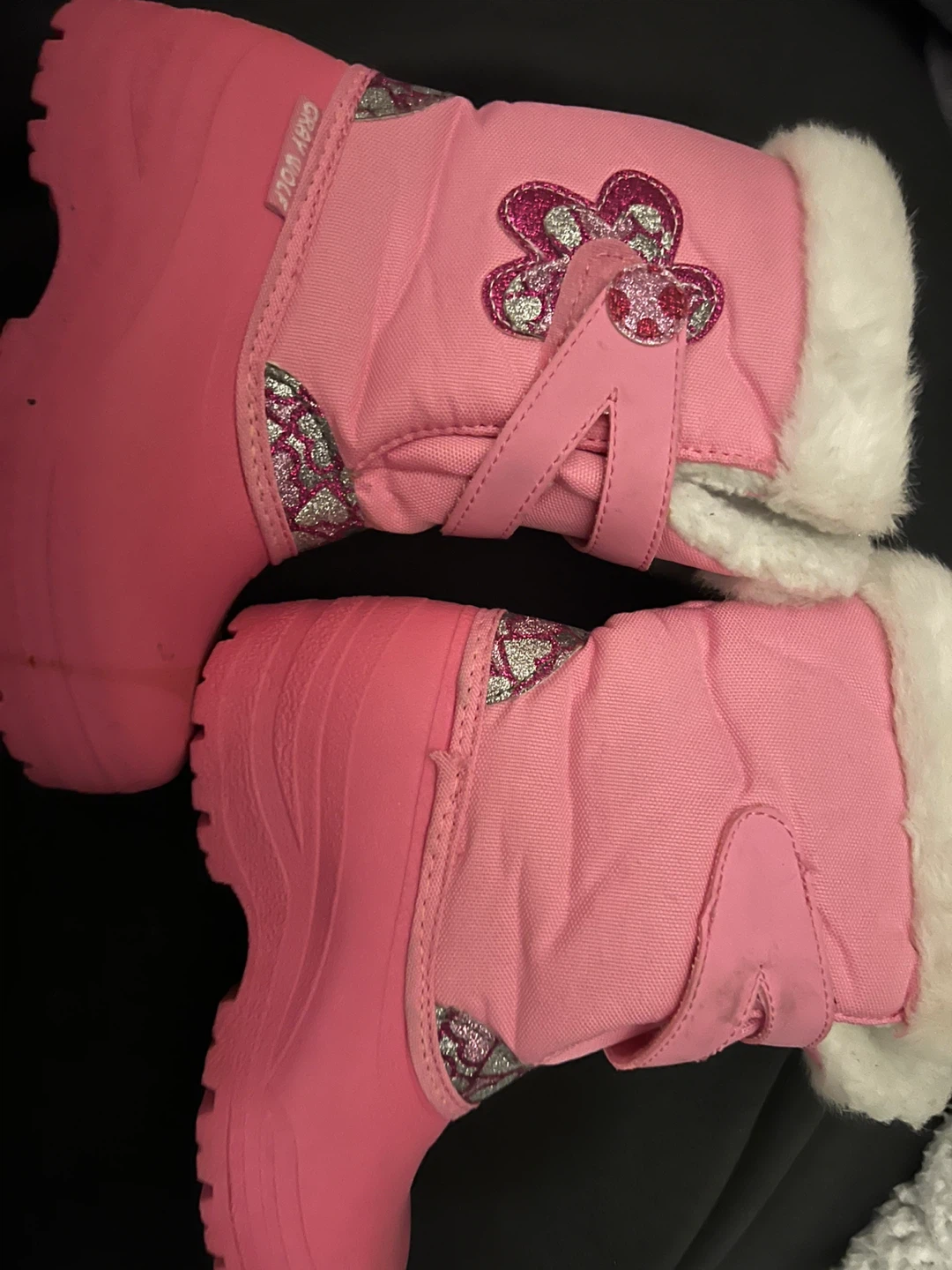 Pink "Crazy Wolf" Girls Winter Boots - Size 11