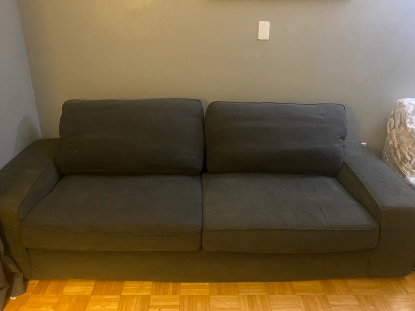 Dark Grey Two-Seater Sofa