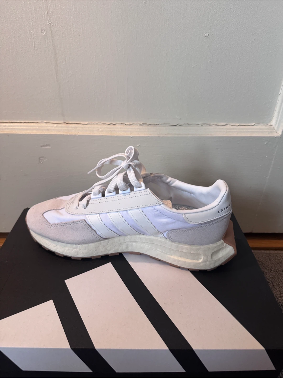 Adidas Originals White Suede & Nylon Running Shoes - photo 2