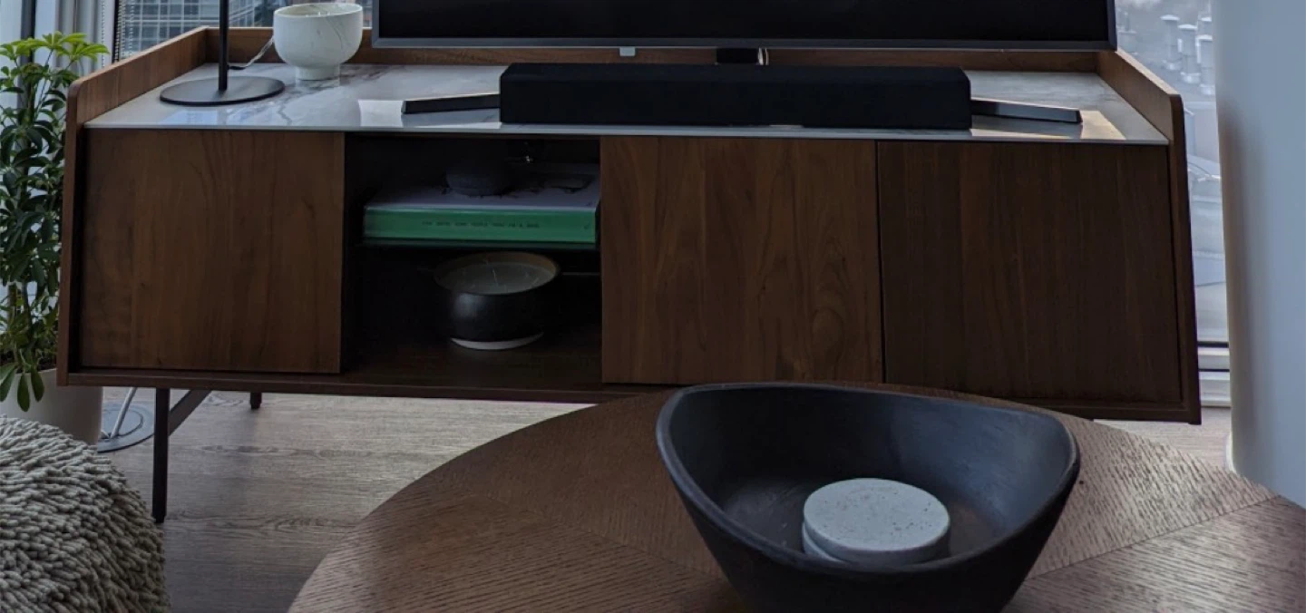 Structube Walnut & Marble TV Stand Media Unit - photo 4