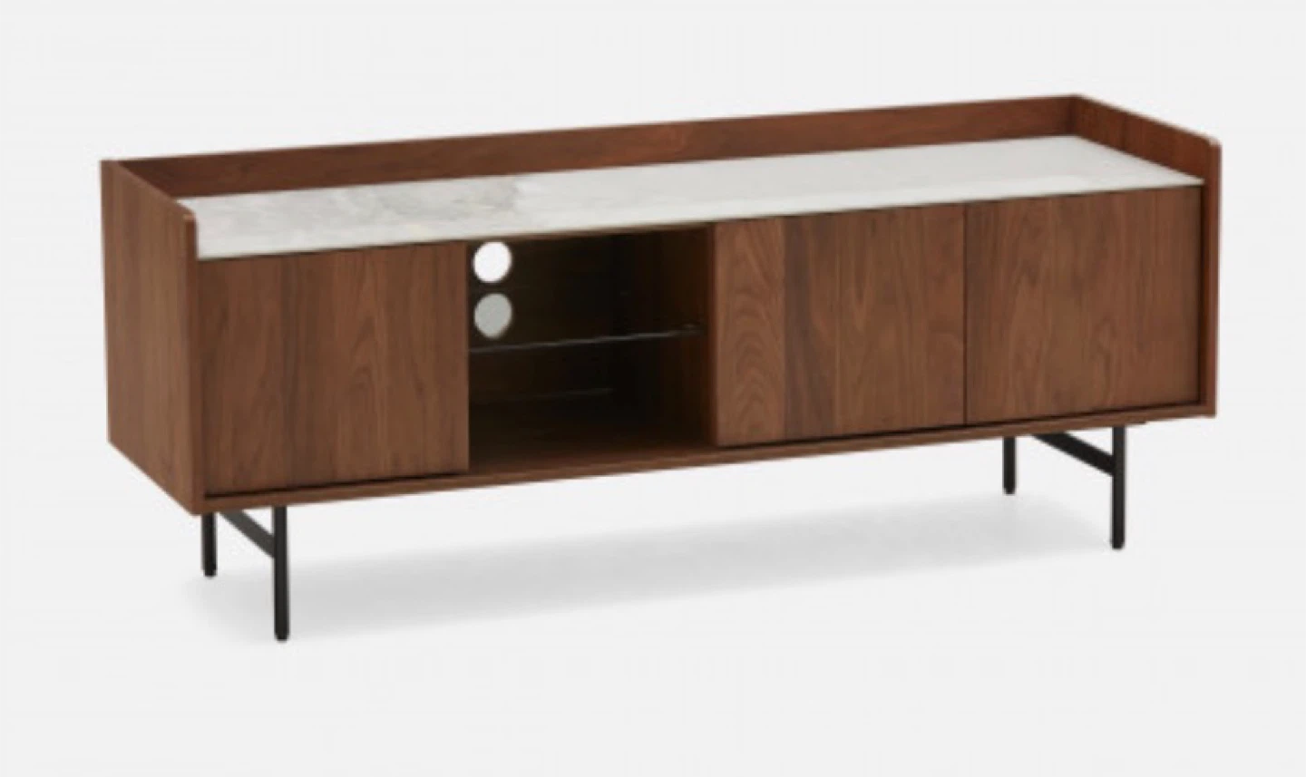 Structube Walnut & Marble TV Stand Media Unit