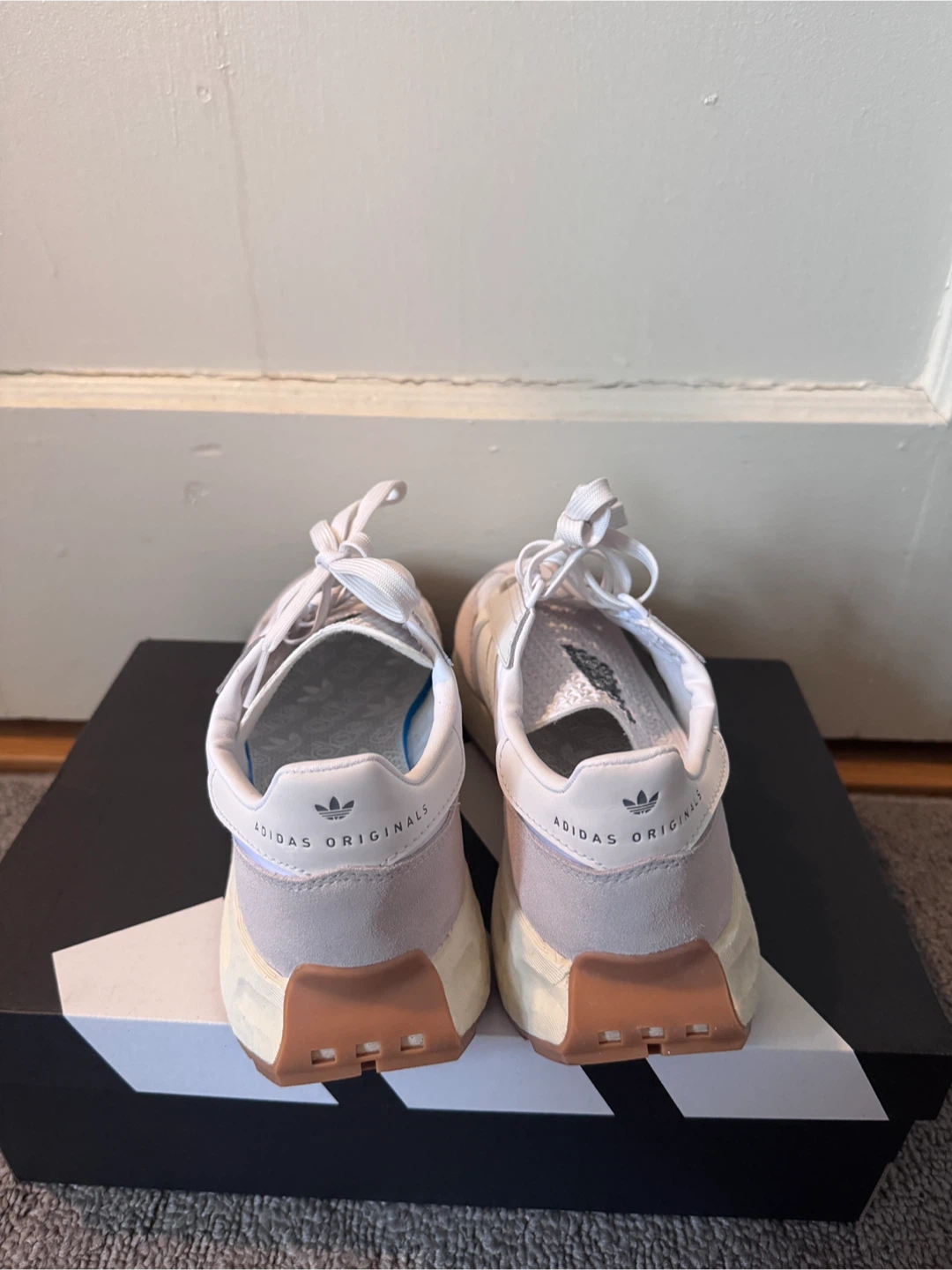 Adidas Originals White Suede & Nylon Running Shoes - photo 4