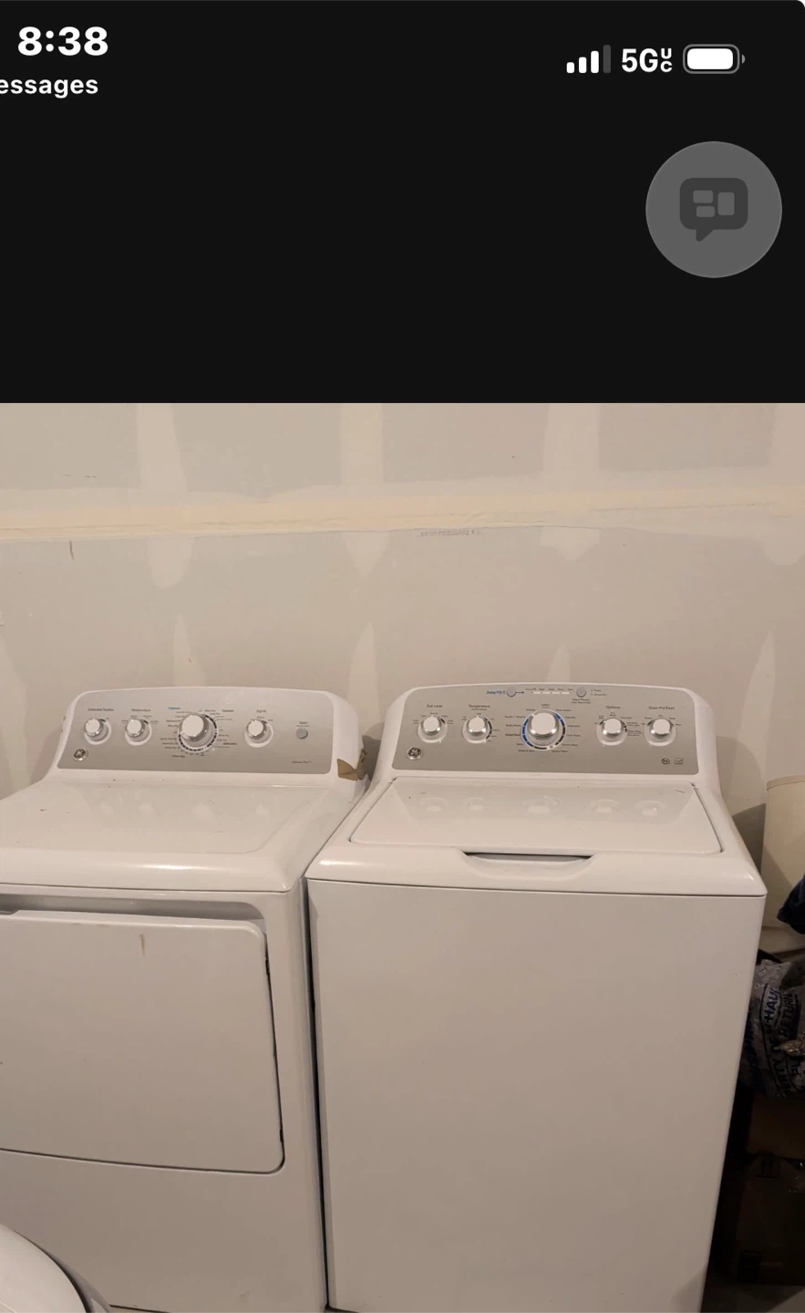 GE Top Load Washing Machine and Dryer