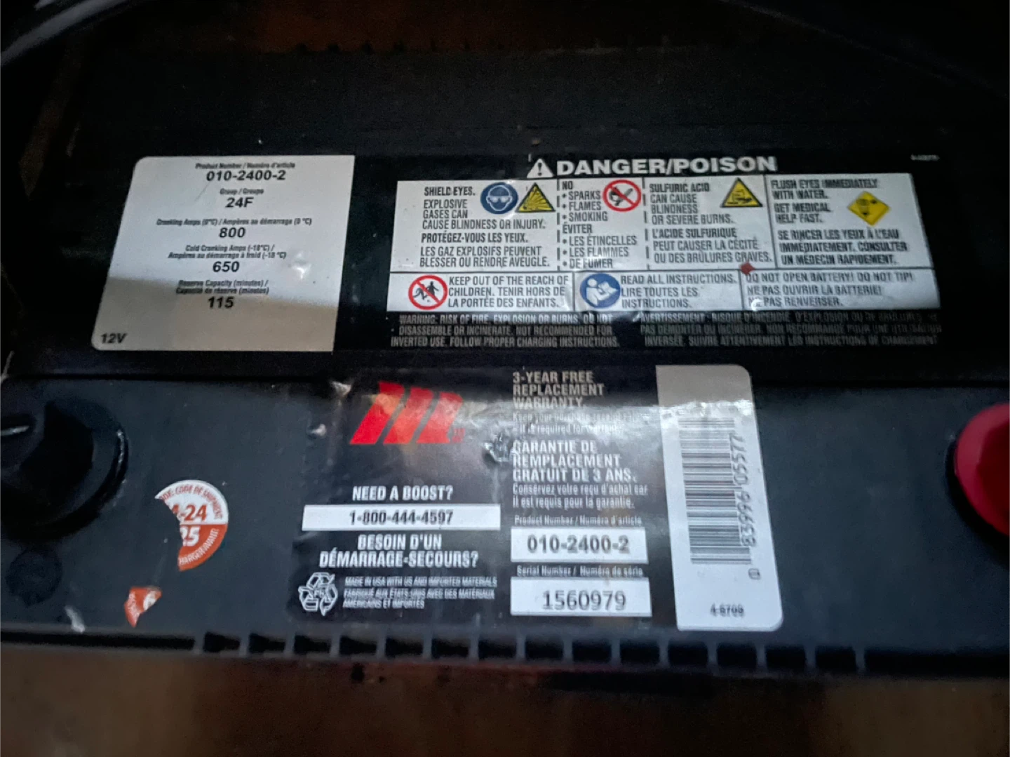 Motomaster 010-2400-2 Automotive Battery - photo 2