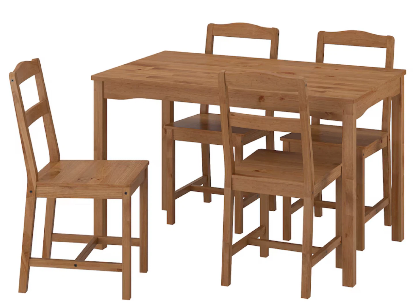 IKEA Wooden 4 Chairs Set - photo 3