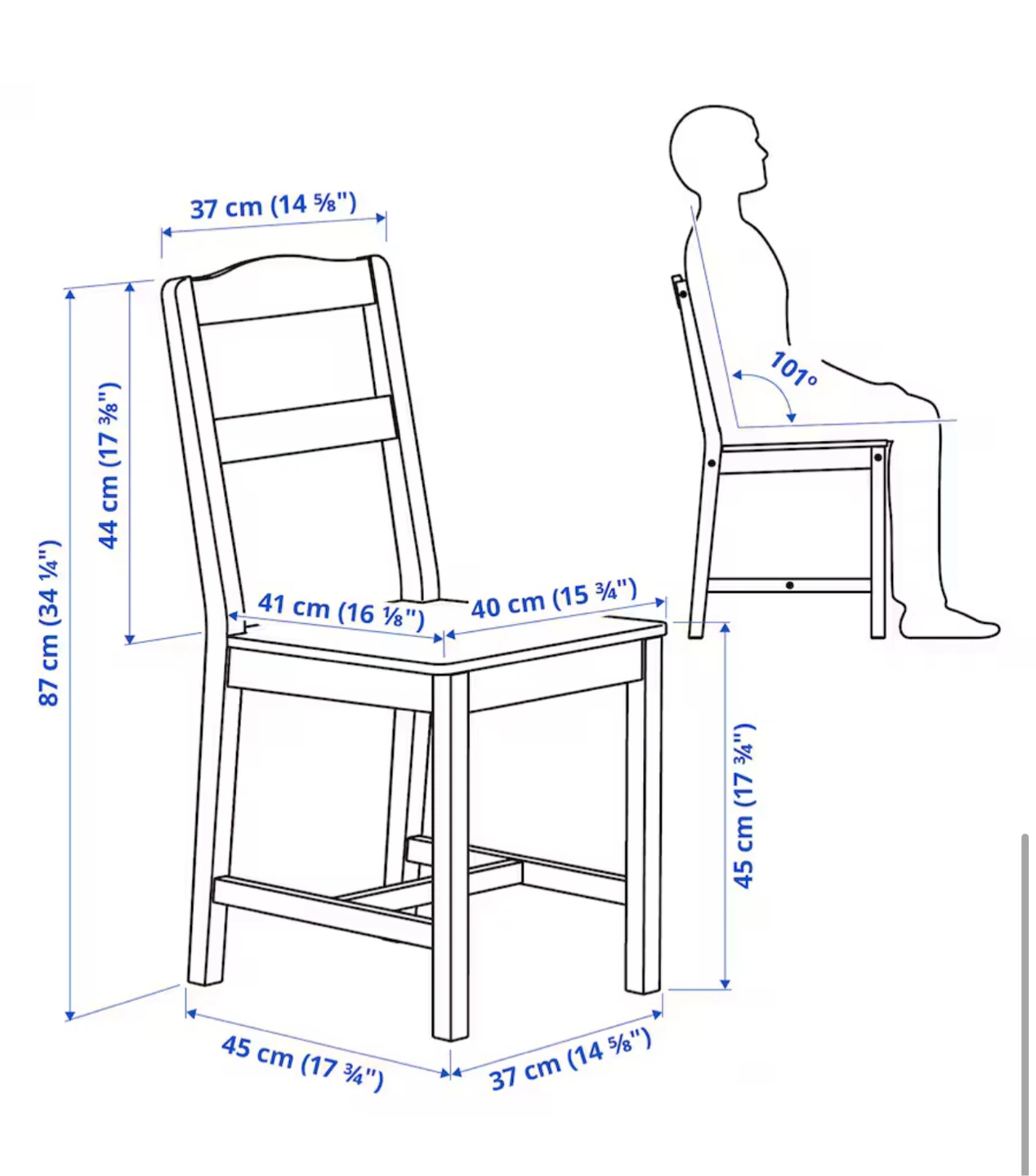 IKEA Wooden 4 Chairs Set - photo 4