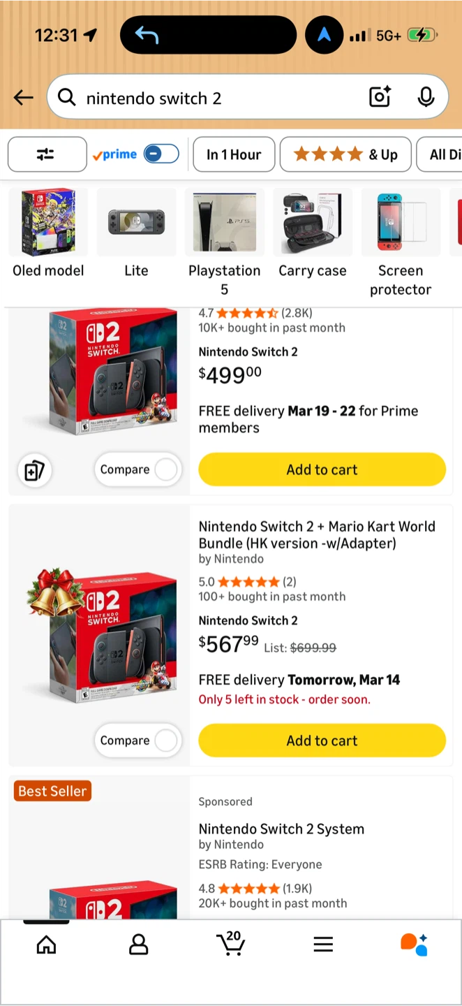 Nintendo Switch 2 + Mario Kart World Bundle - photo 2