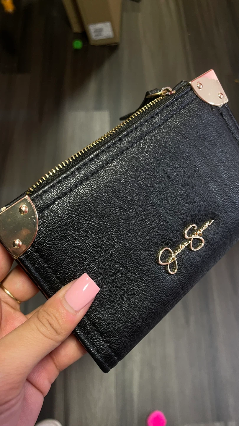 Jessica Simpson Black Faux Leather Wallet