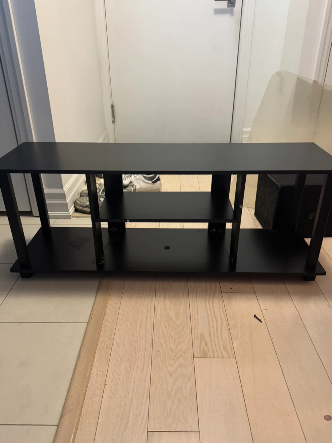 Black TV Stand with Storage Bins - photo 2