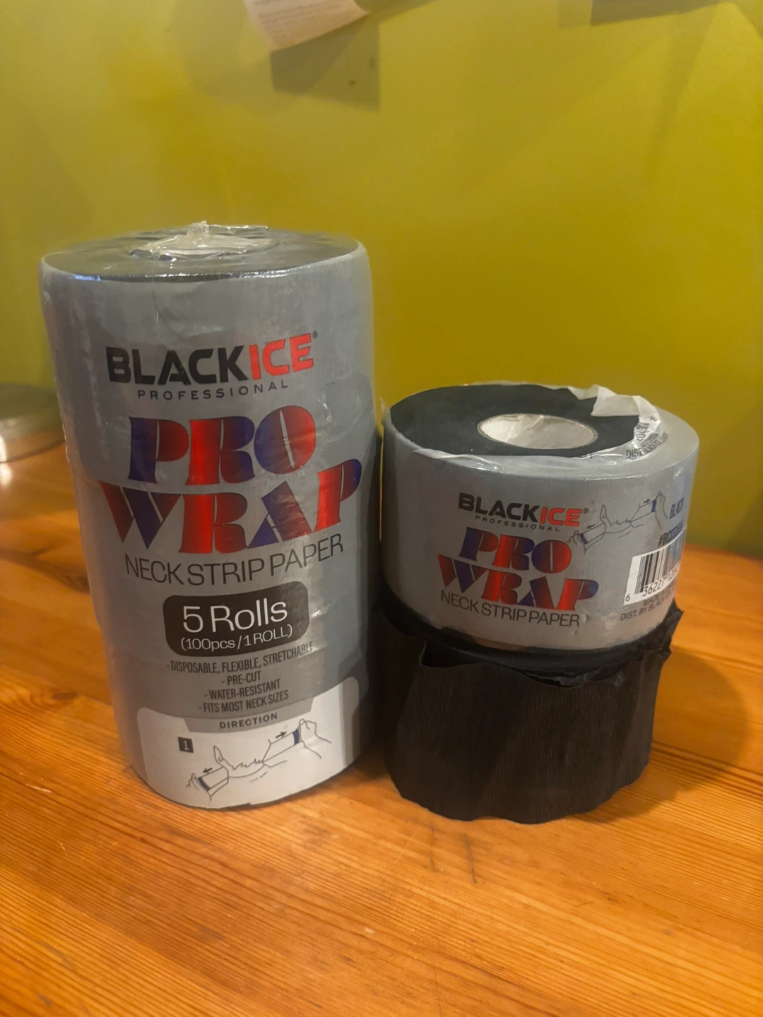 BLACKICE Professional Pro Wrap Neck Strip Paper - 5 Rolls