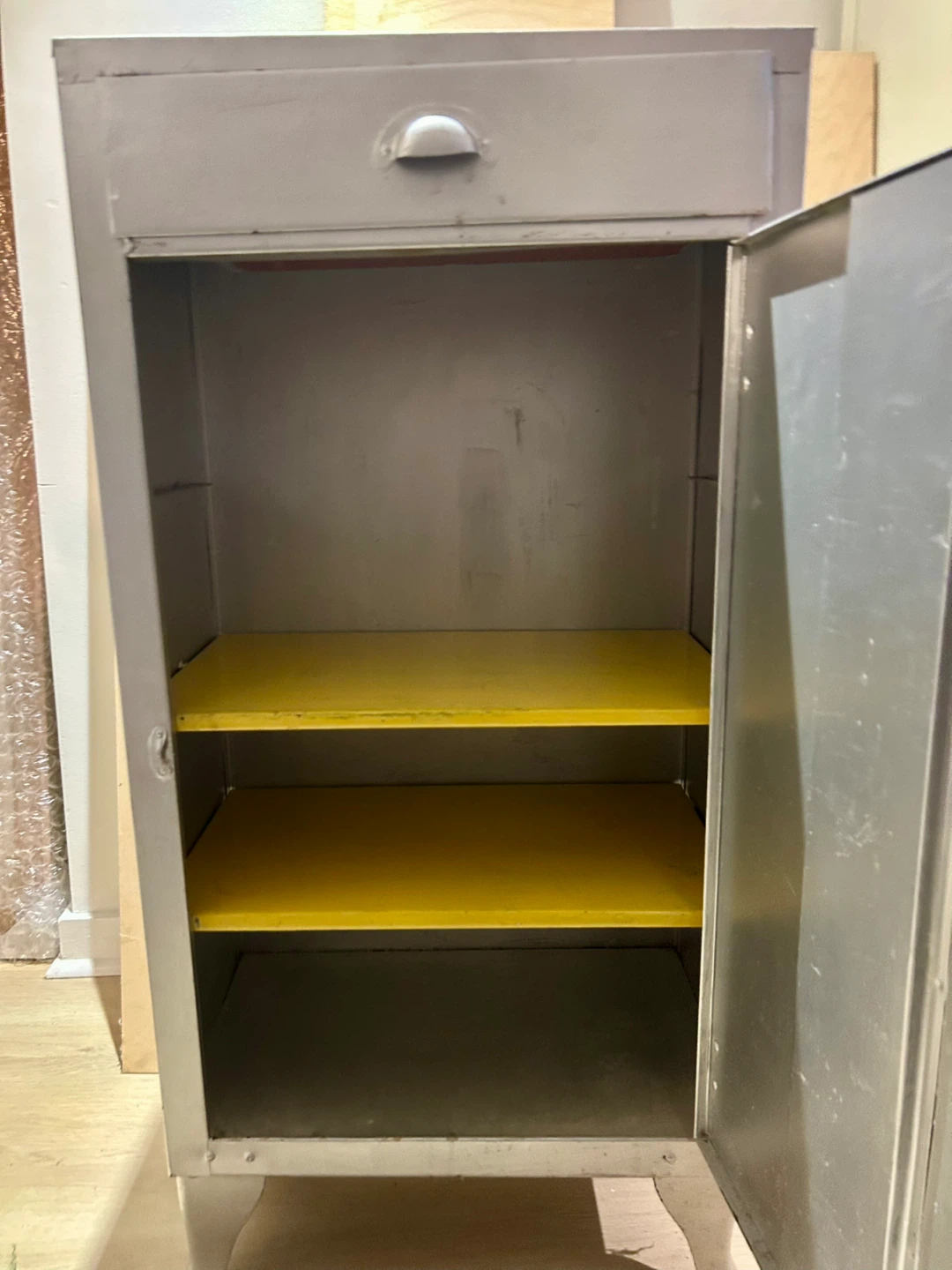 Vintage Metal Locker Cabinet with Drawer - photo 2