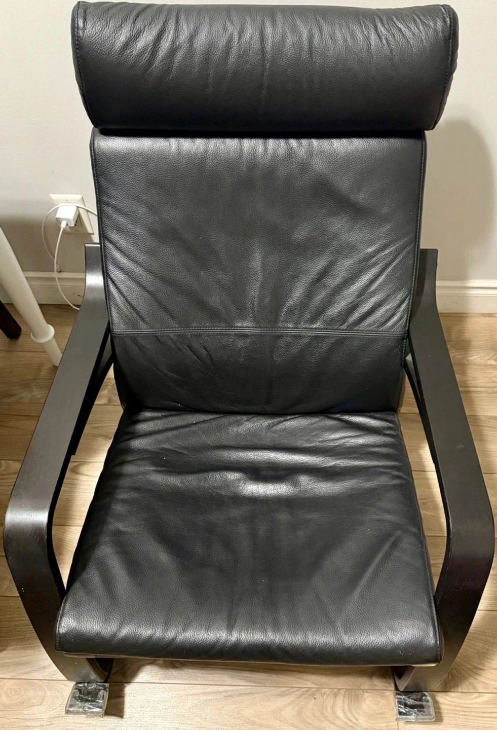 Black Leather Accent Chair
