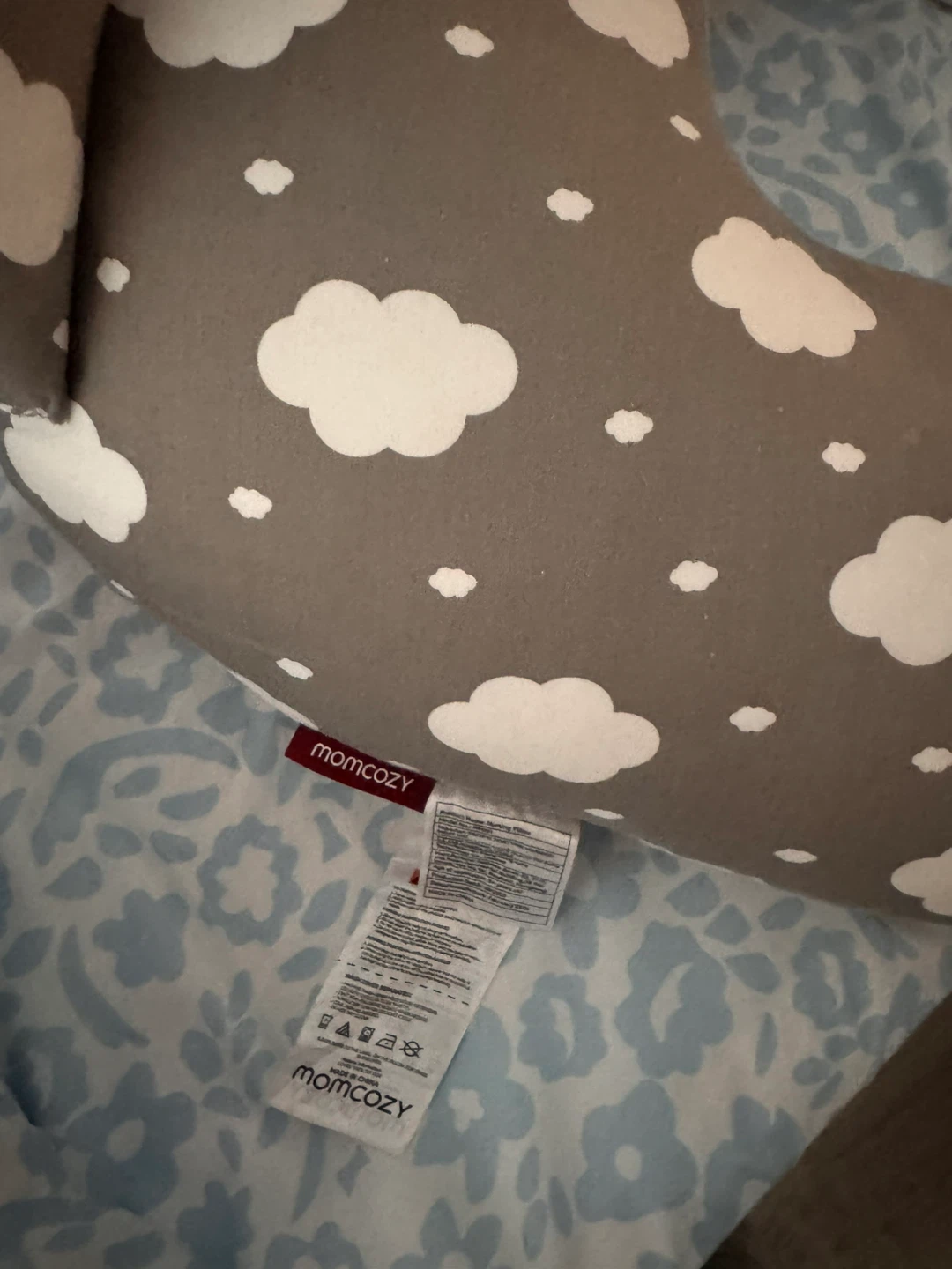 Momcozy Nursing Pillow - Grey Cloud Print - photo 3