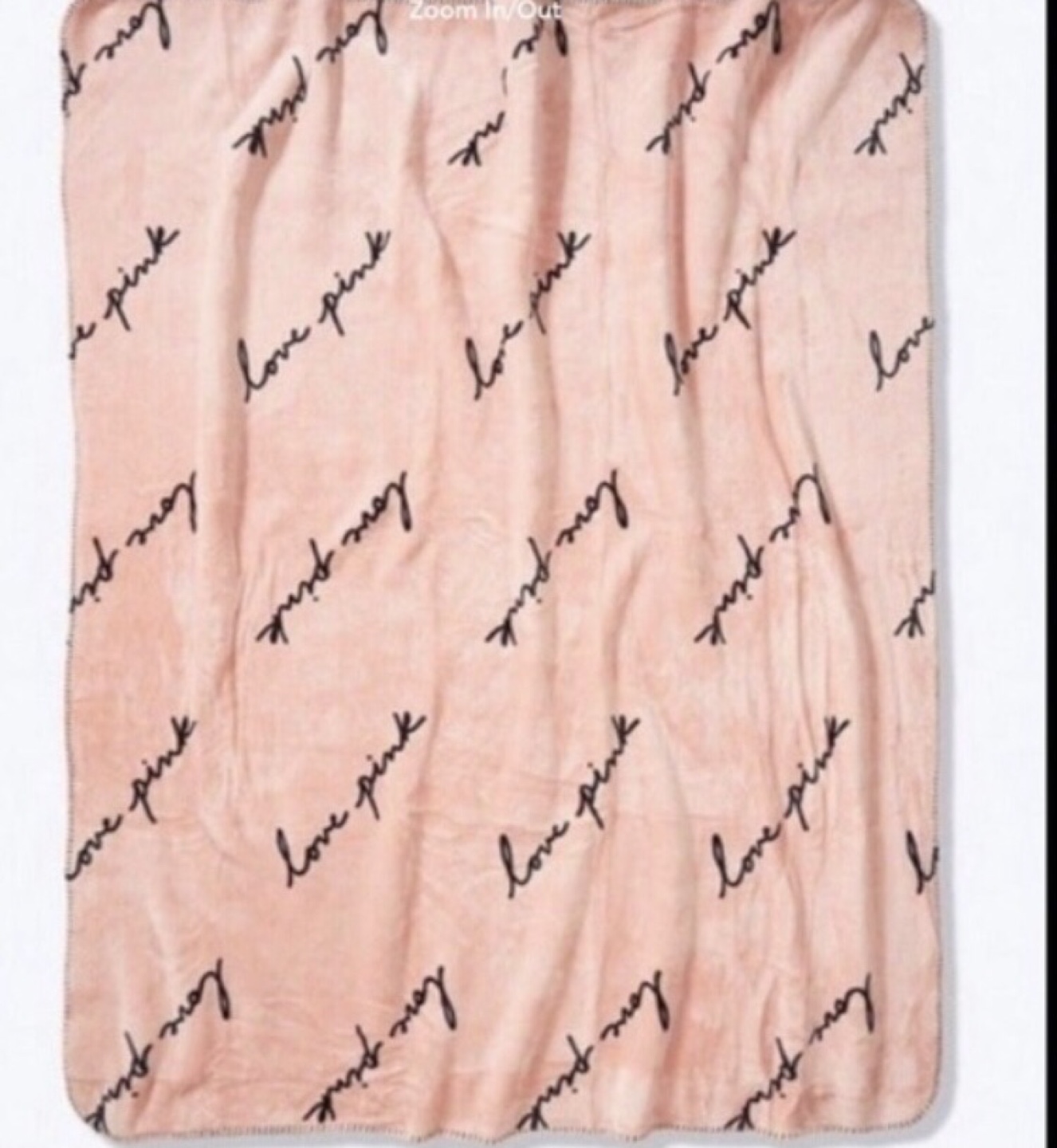 Victoria's Secret Pink Fleece Throw Blanket 50" x 60"
